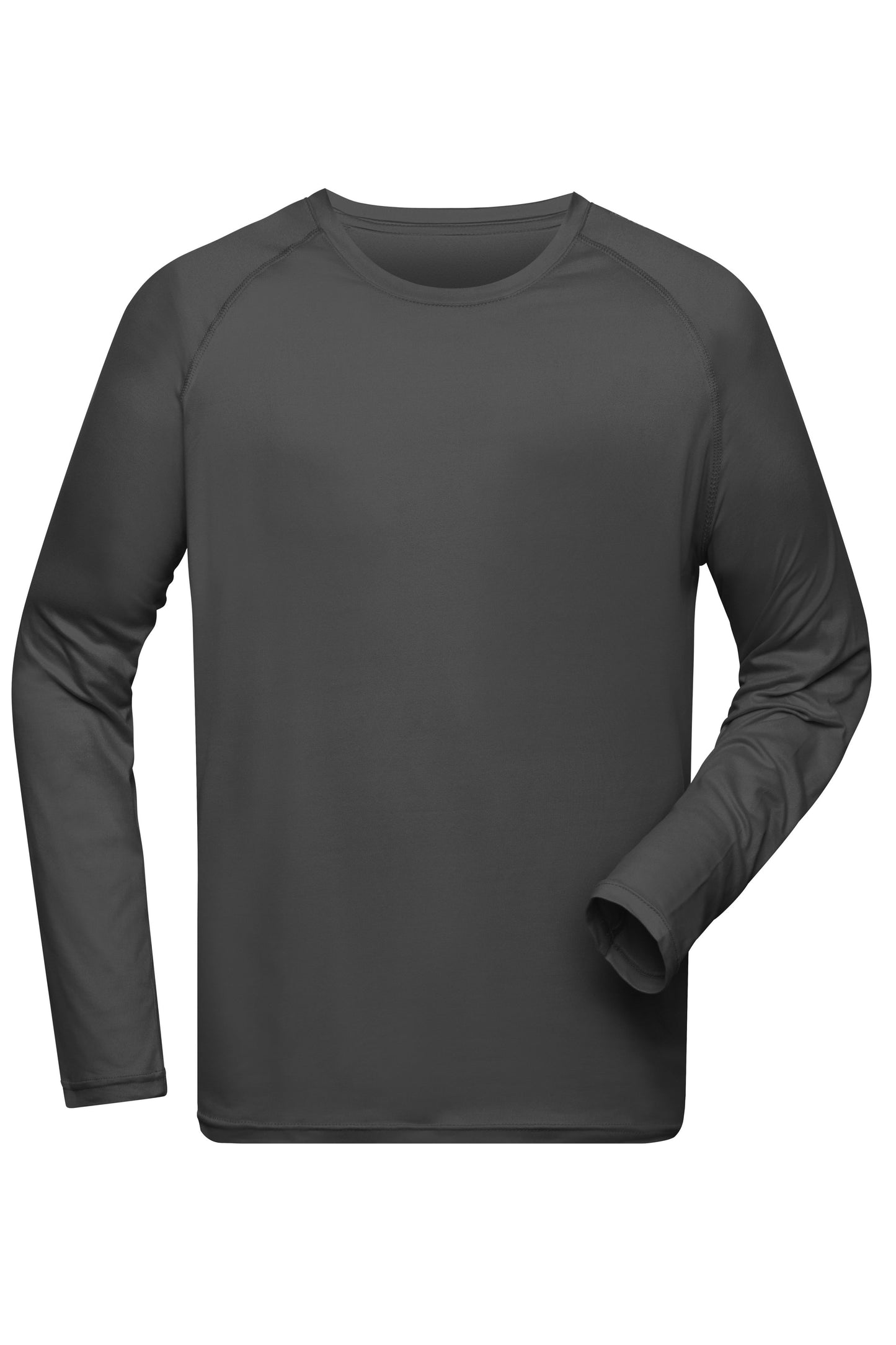 JN522 - Men's Sports Shirt Long-Sleeved in titan Größe S von Daiber