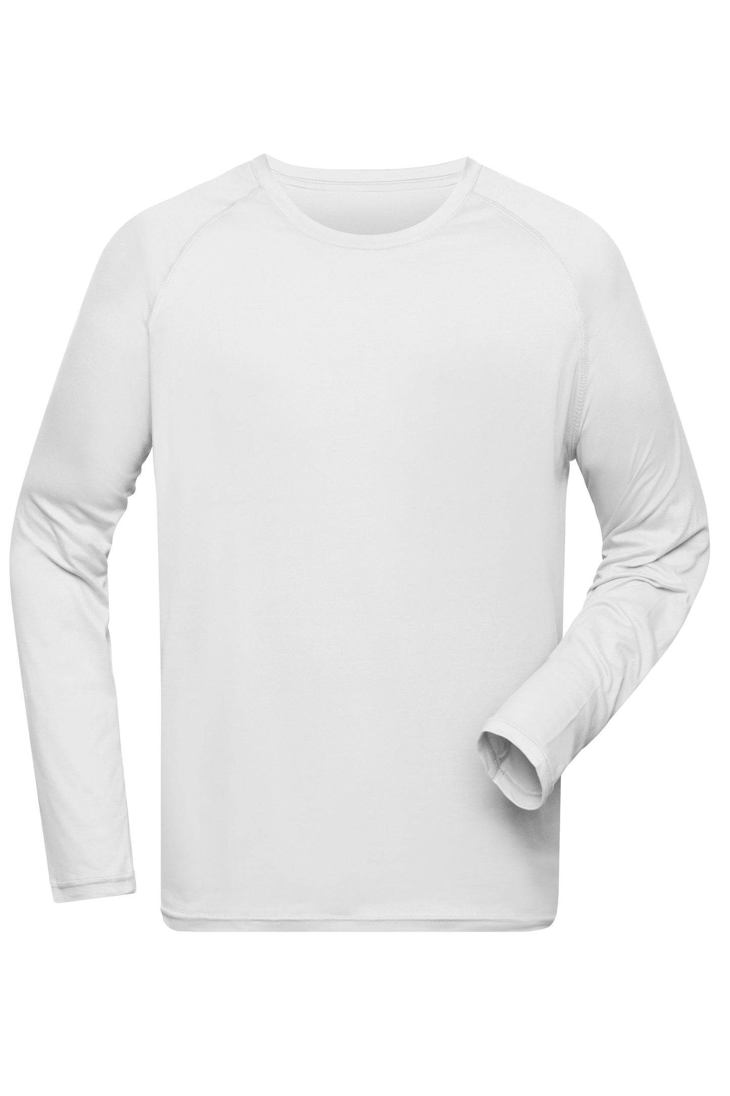 JN522 - Men's Sports Shirt Long-Sleeved in white Größe S von Daiber