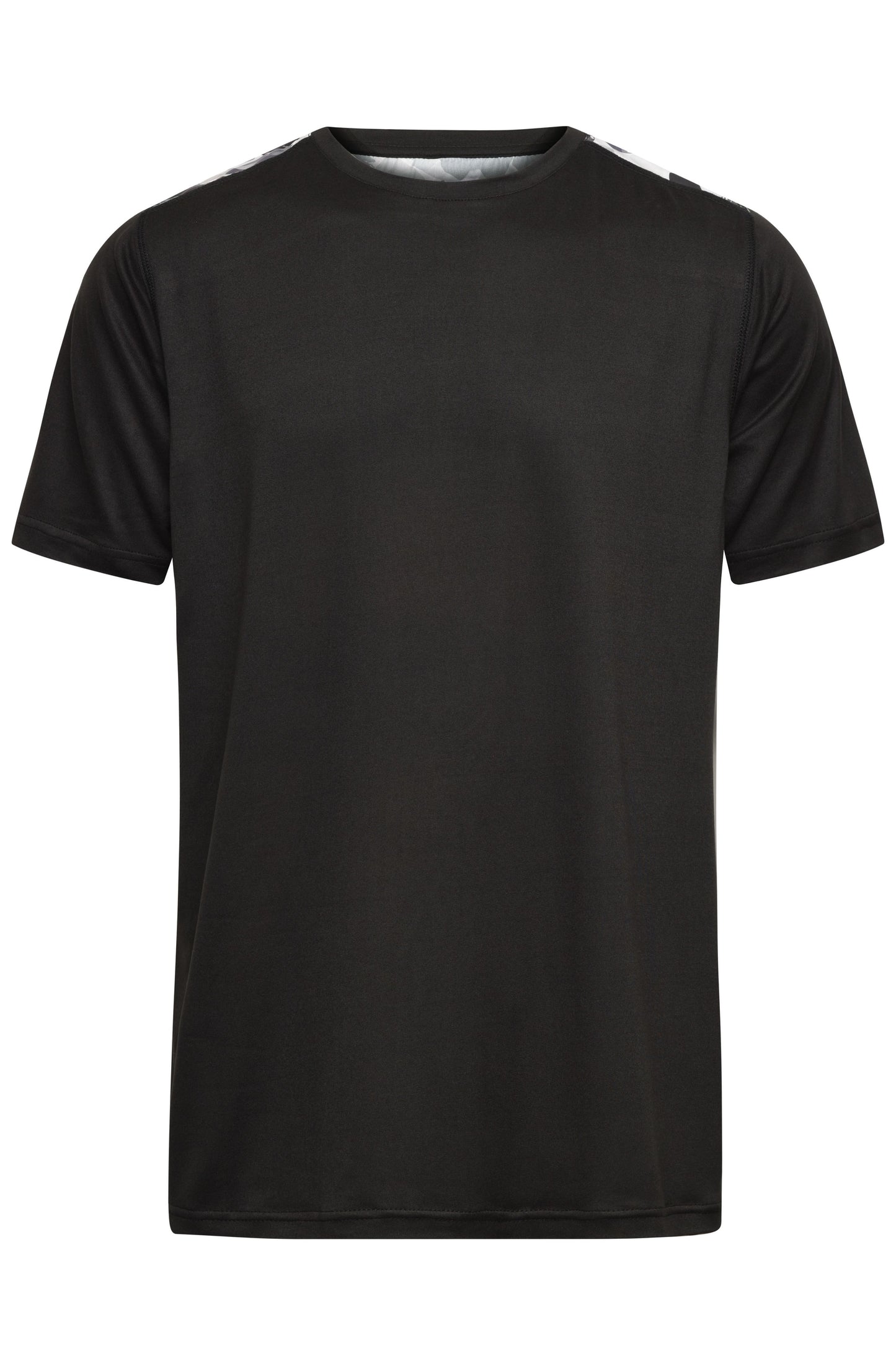 JN524 - Men's Sports Shirt in black/black-printed Größe S von Daiber