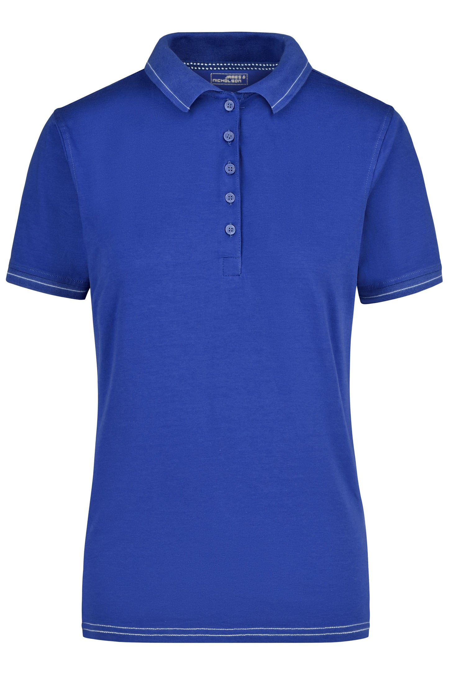 JN568 - Ladies' Elastic Polo in royal/white Größe S von Daiber