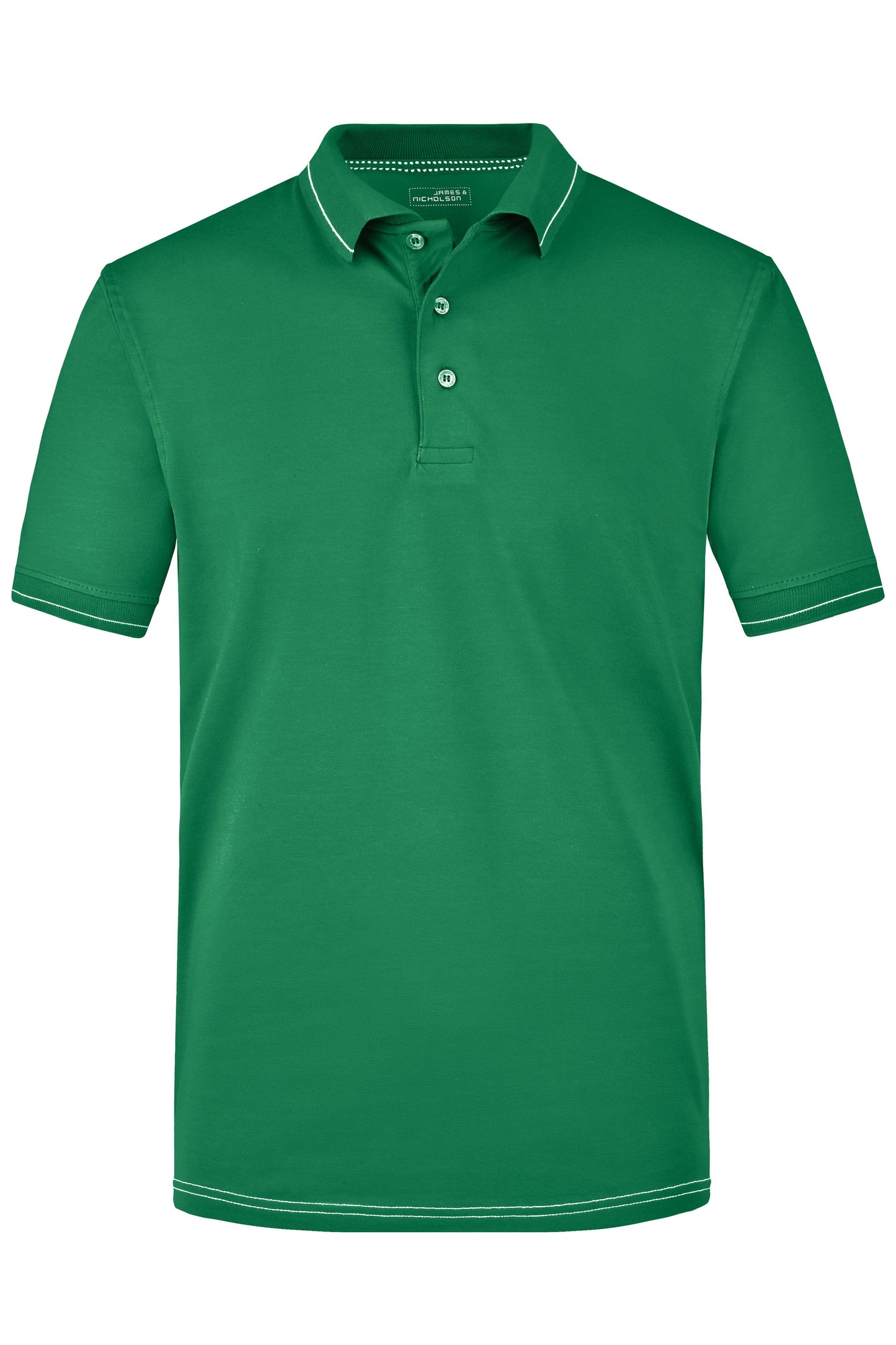 JN569 - Men's Elastic Polo in irish-green/white Größe S von Daiber