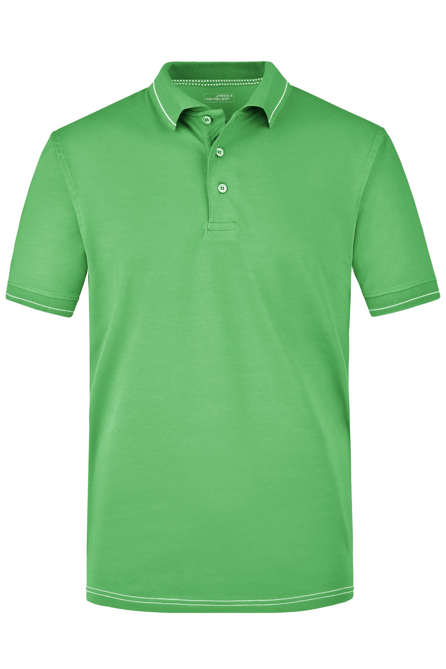 JN569 - Men's Elastic Polo in lime-green/white Größe S von Daiber