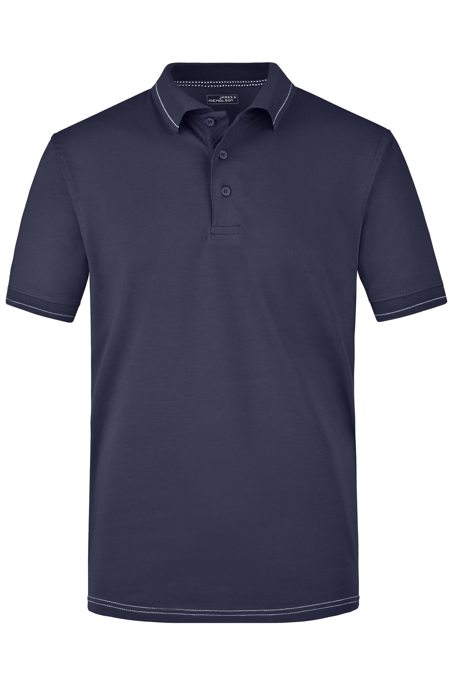JN569 - Men's Elastic Polo in navy/white Größe S von Daiber