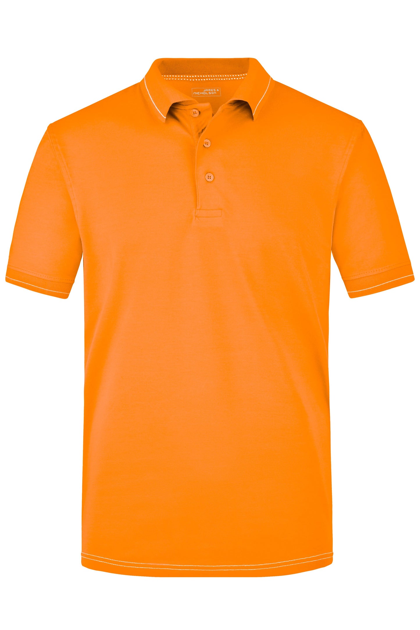 JN569 - Men's Elastic Polo in orange/white Größe S von Daiber