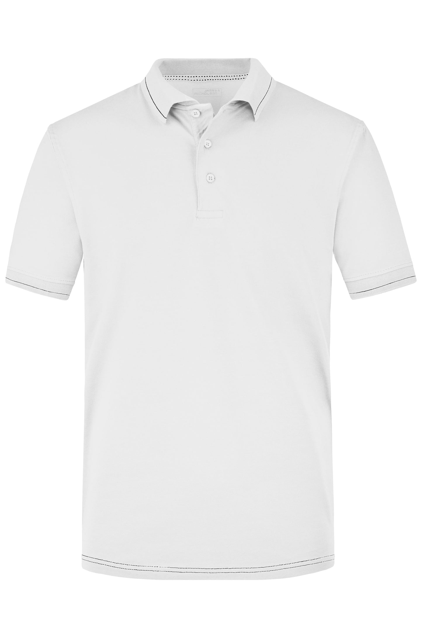 JN569 - Men's Elastic Polo in white/black Größe S von Daiber