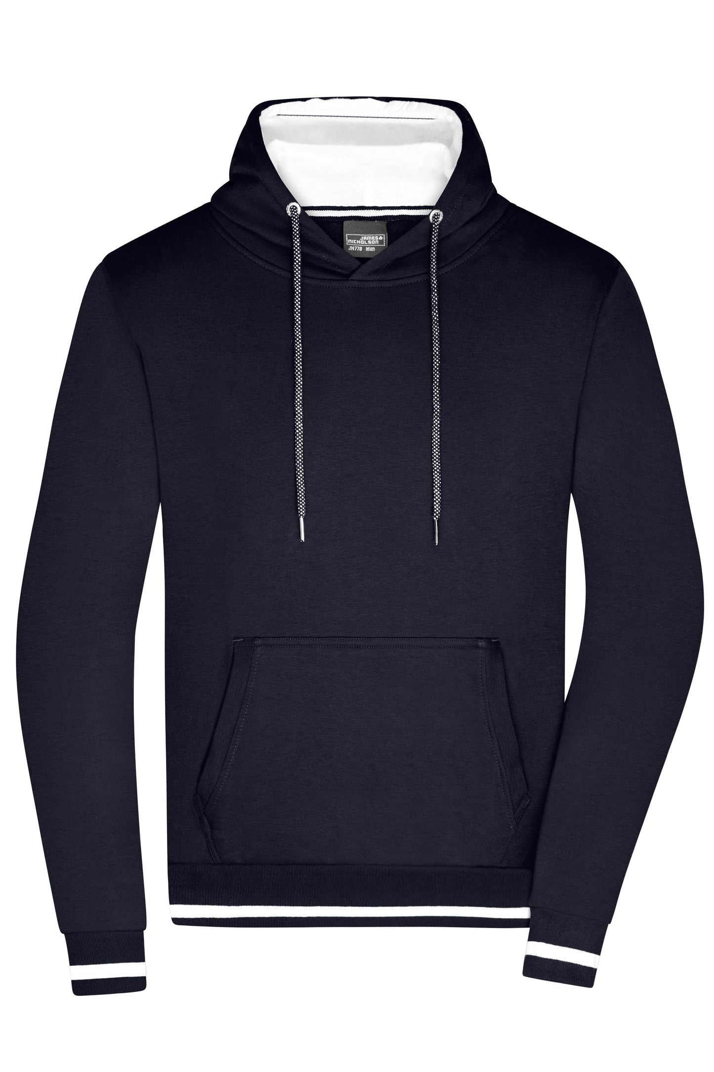 JN778 - Men's Club Hoody in navy/white Größe S von Daiber