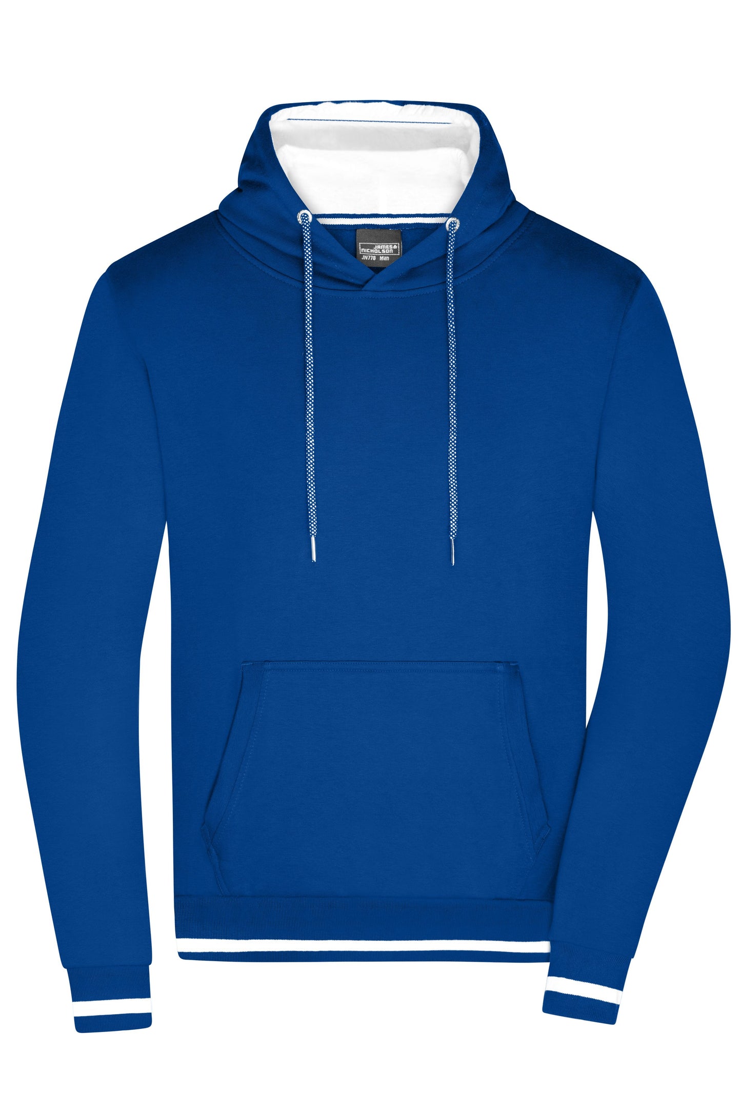 JN778 - Men's Club Hoody in royal/white Größe S von Daiber