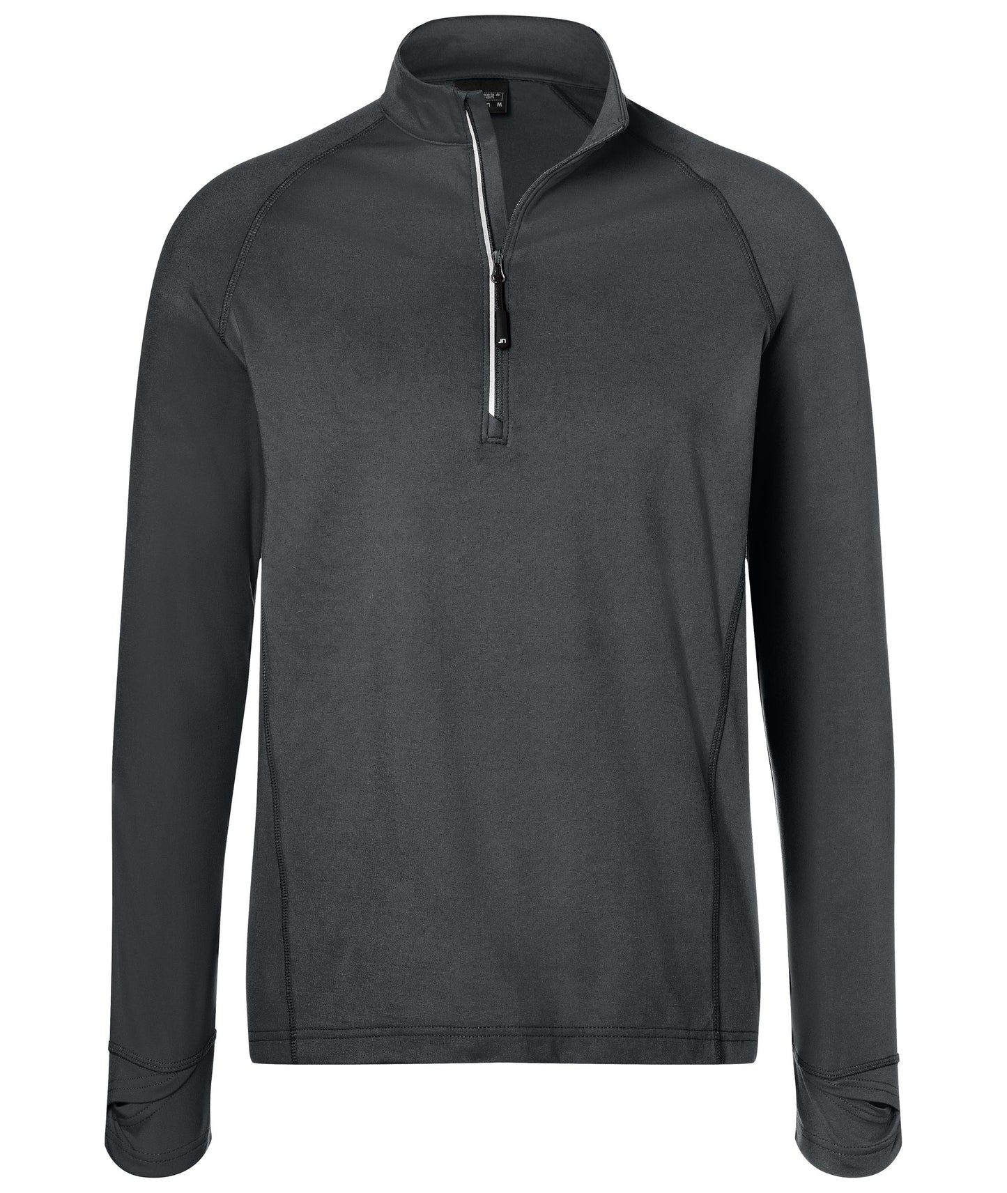 JN788 - Men's Sports Shirt Half-Zip in carbon Größe S von Daiber