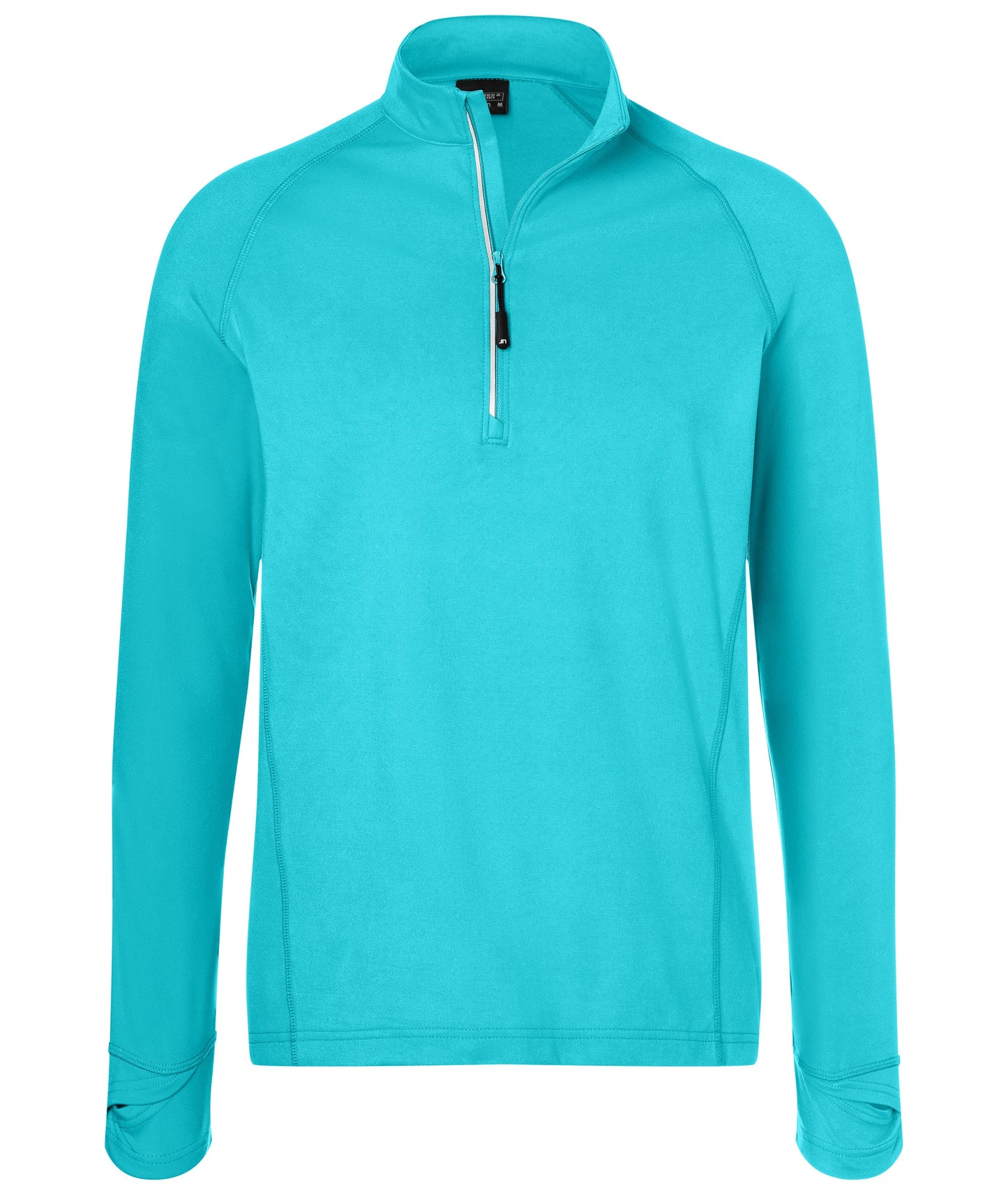JN788 - Men's Sports Shirt Half-Zip in turquoise Größe S von Daiber