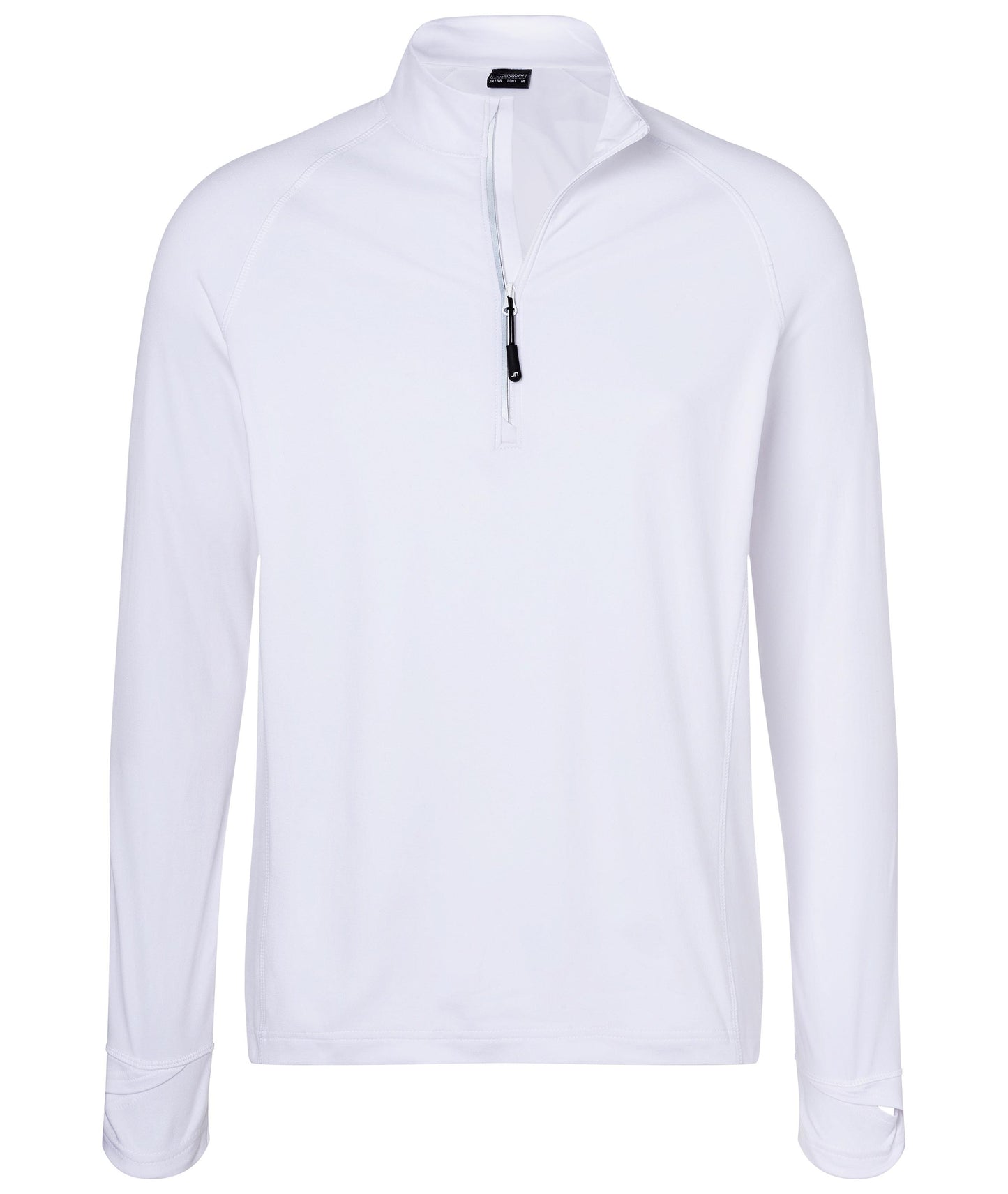 JN788 - Men's Sports Shirt Half-Zip in white Größe S von Daiber