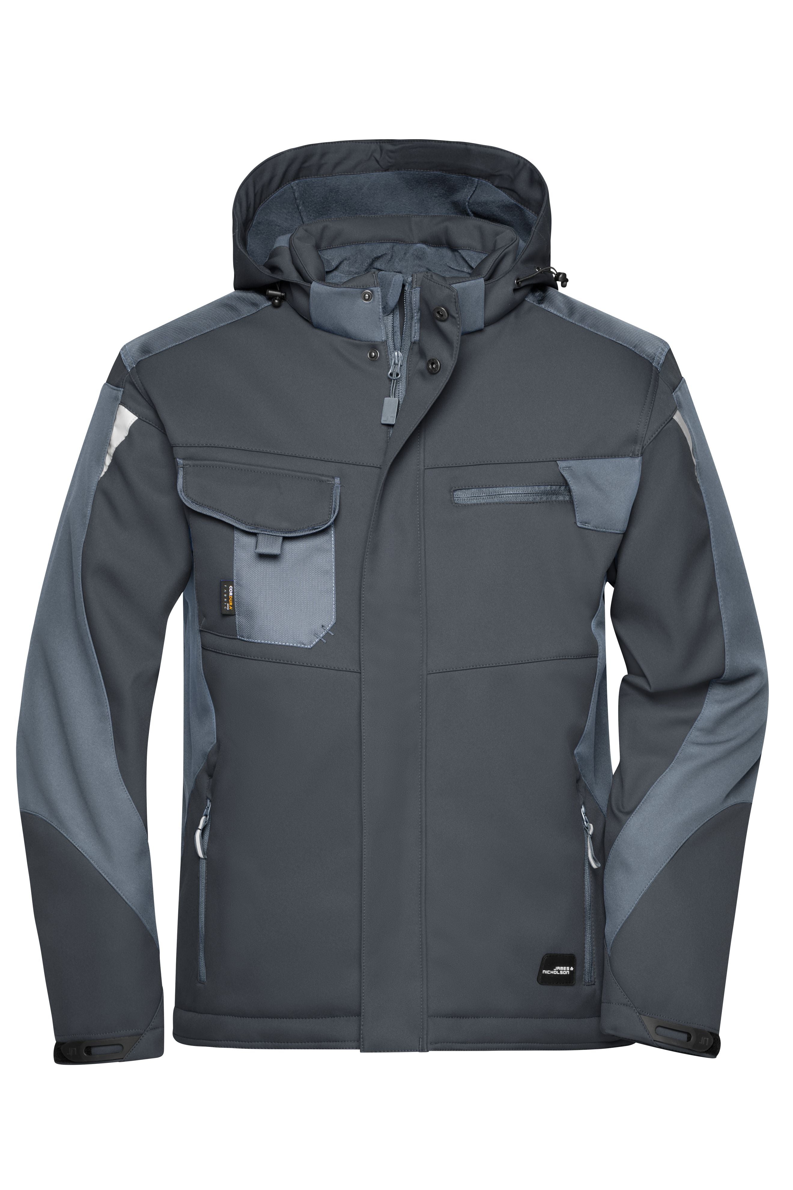 JN824 - Craftsmen Softshell Jacket - STRONG - in black/carbon Größe XS von Daiber