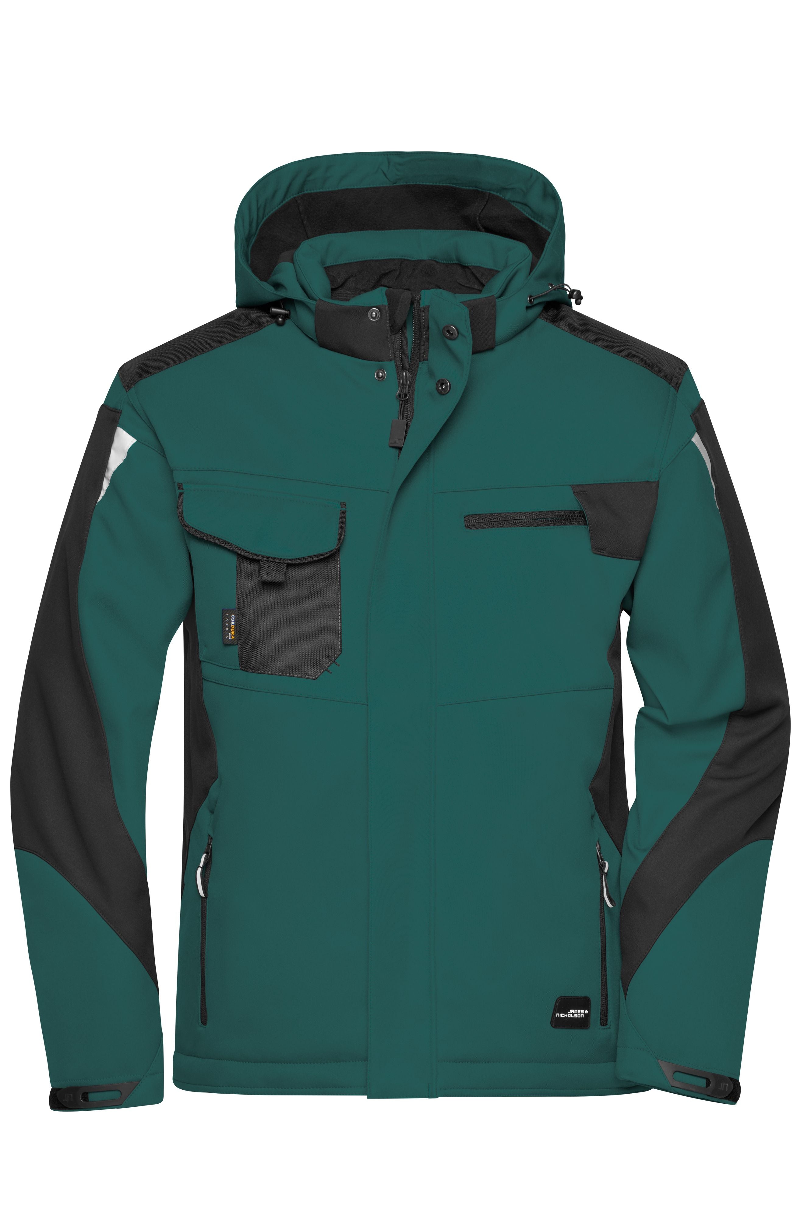JN824 - Craftsmen Softshell Jacket - STRONG - in dark-green/black Größe XS von Daiber