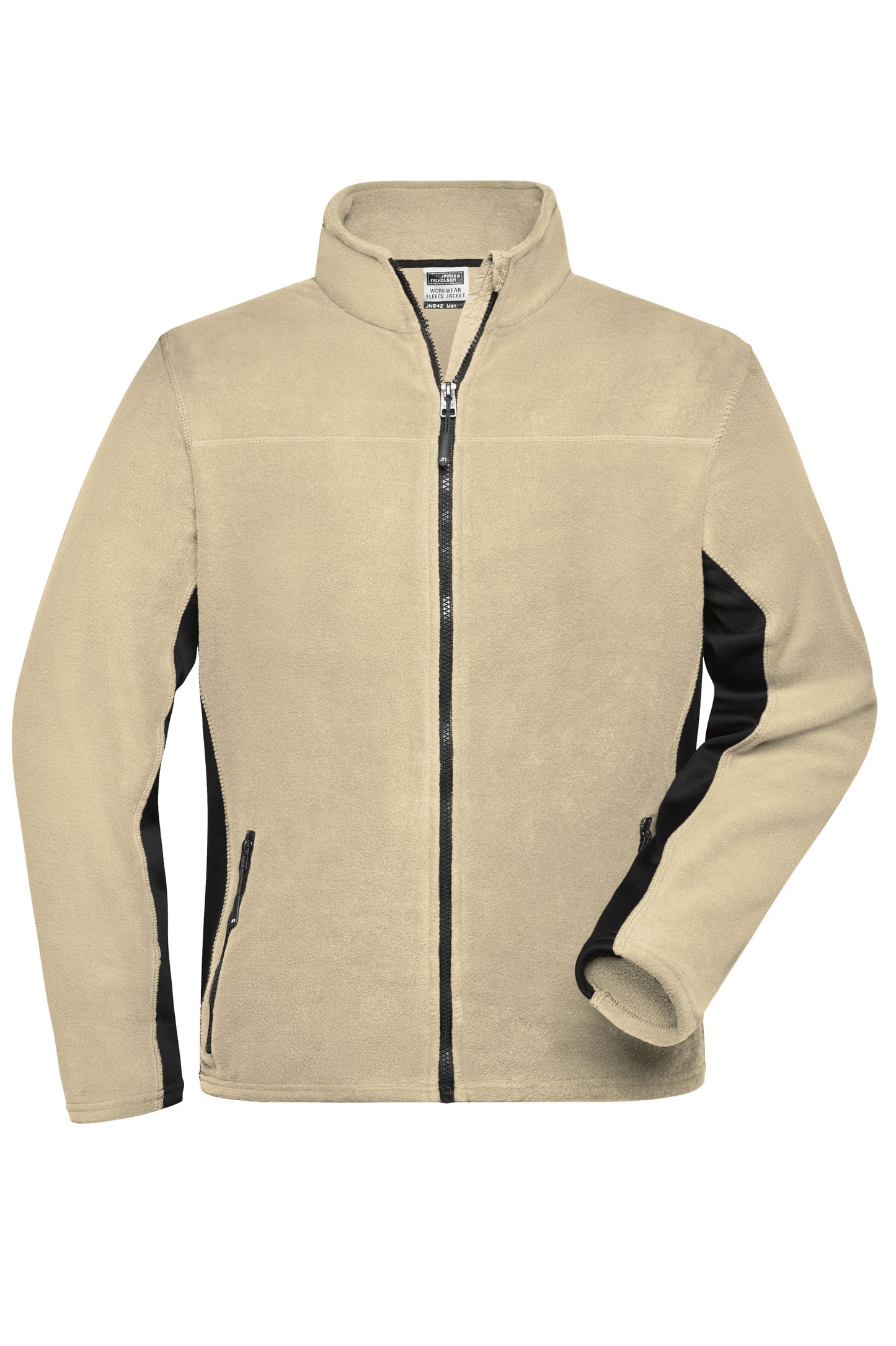 JN842 - Men's Workwear Fleece Jacket - STRONG - in stone/black Größe XS von Daiber