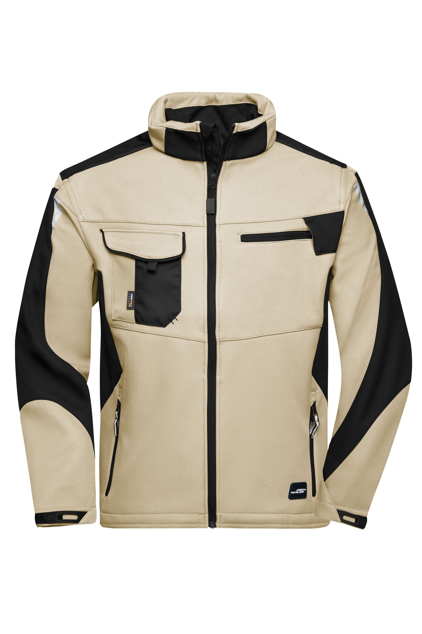 JN844 - Workwear Softshell Jacket - STRONG - in stone/black Größe XS von Daiber