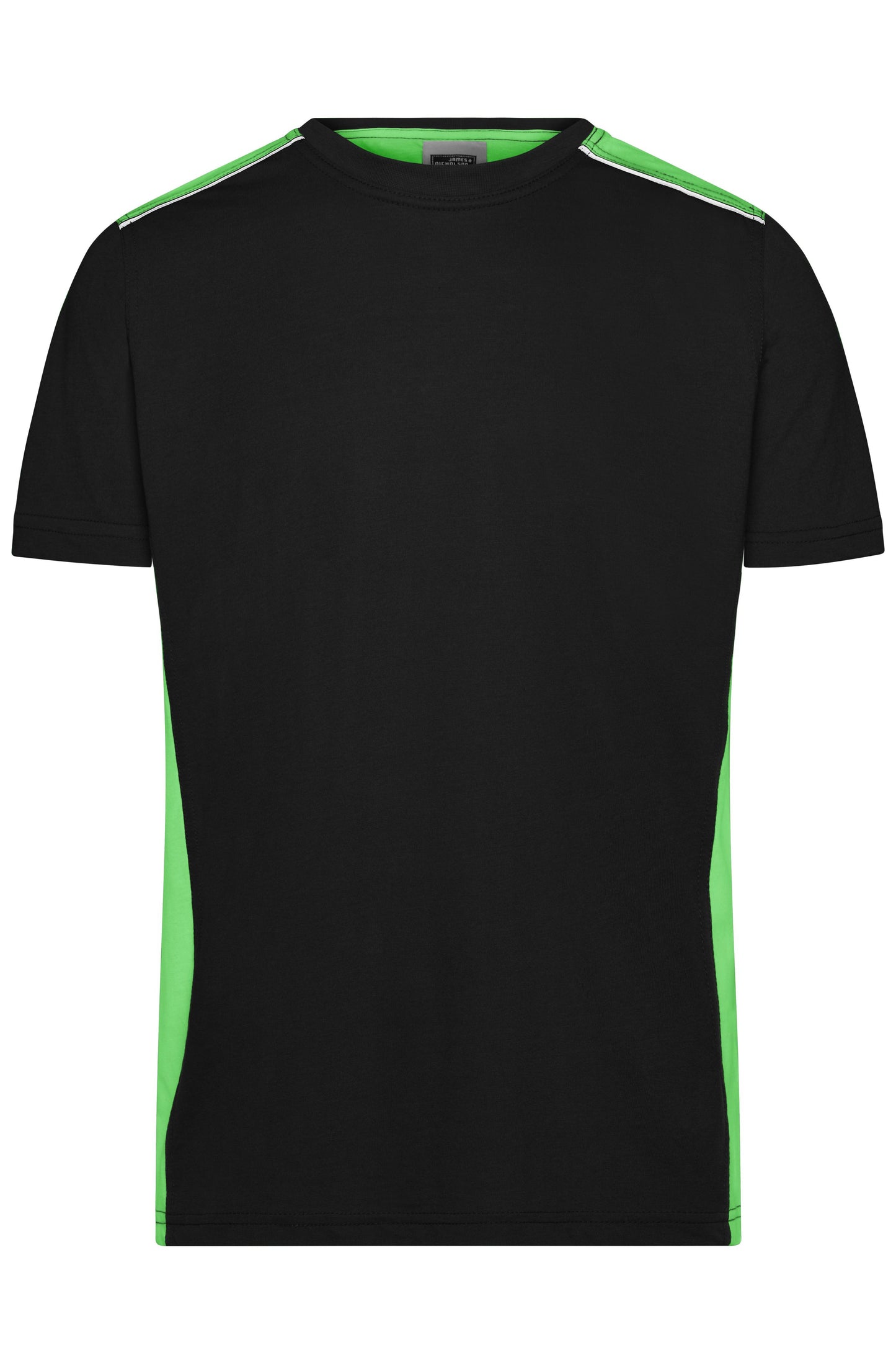 JN860 - Men's Workwear T-Shirt - COLOR - in black/lime-green Größe XS von Daiber