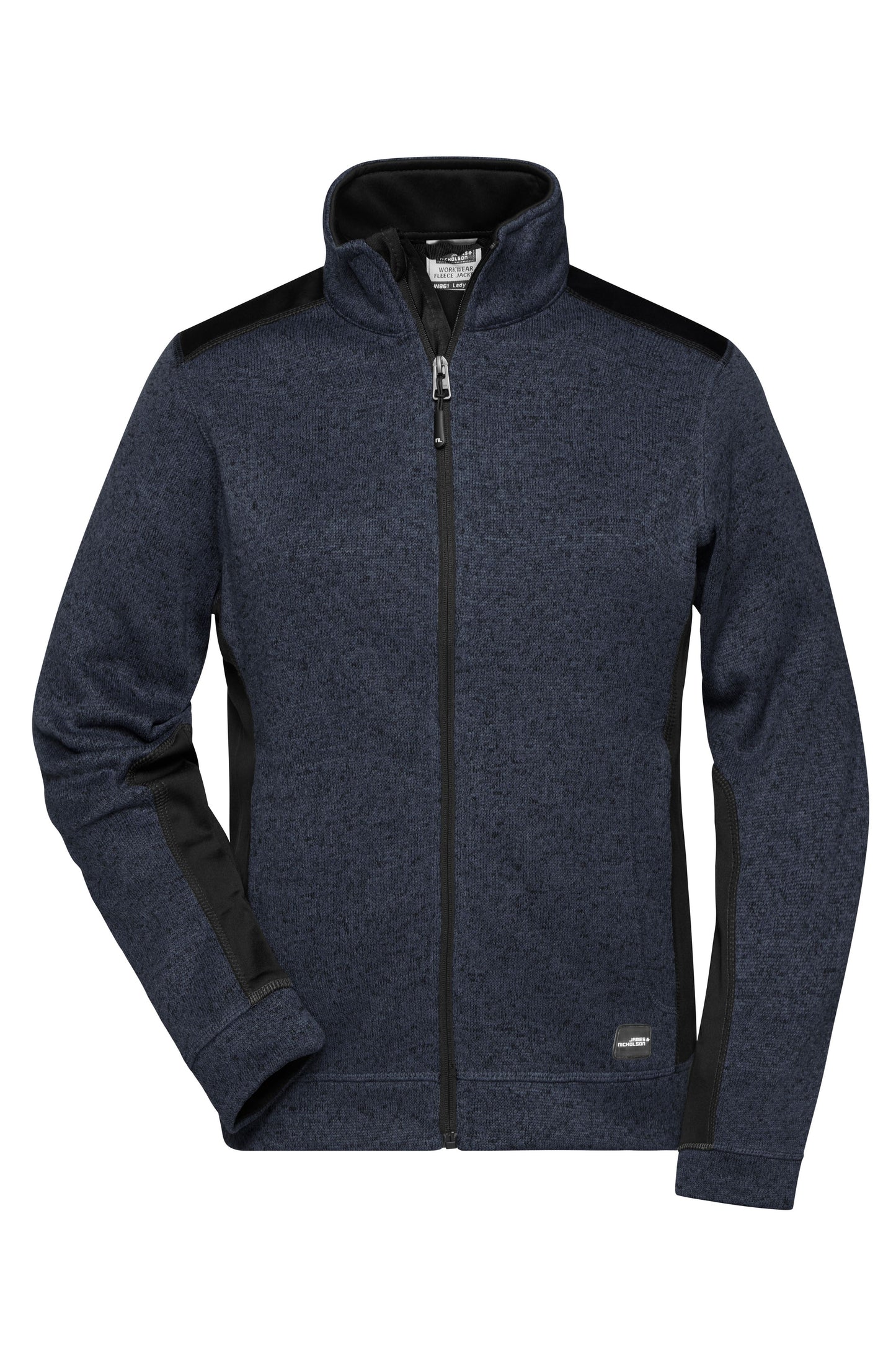 JN861 - Ladies' Knitted Workwear Fleece Jacket - STRONG - in carbon-melange/black Größe XS von Daiber