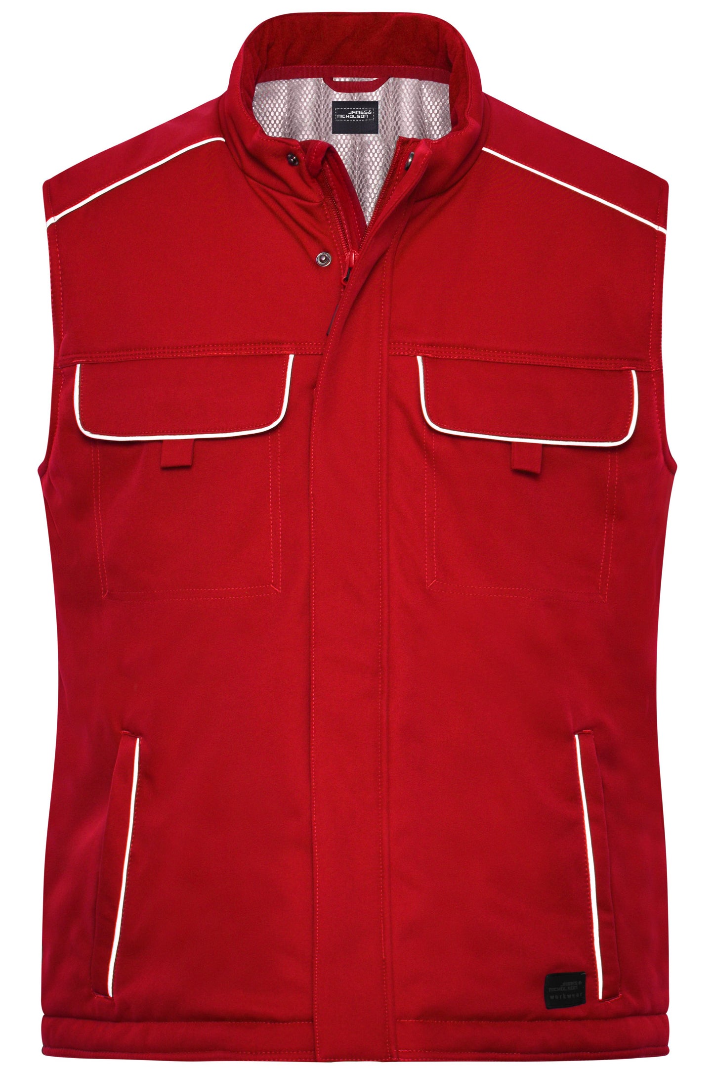 JN885 - Workwear Softshell Padded Vest - SOLID - in red Größe XS von Daiber