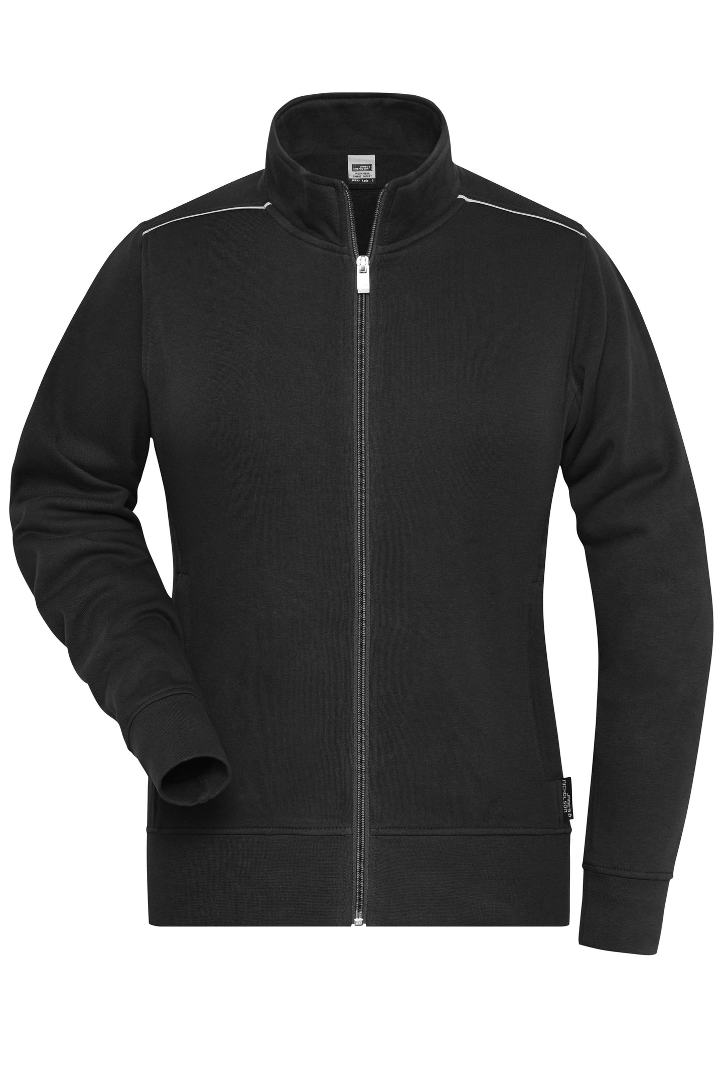 JN893 - Ladies' Workwear Sweat-Jacket - SOLID - in black Größe XS von Daiber