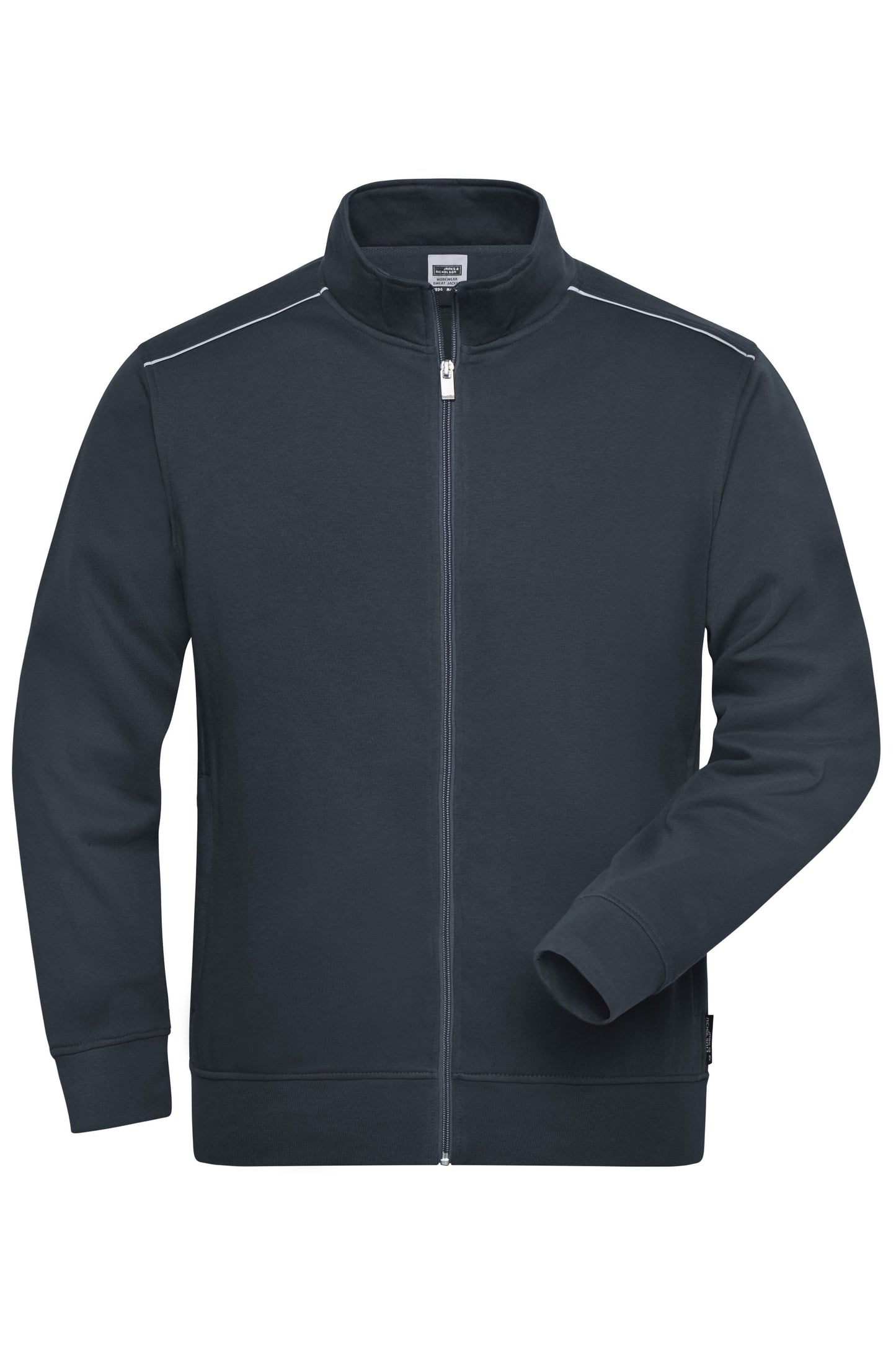 JN894 - Men's Workwear Sweat-Jacket - SOLID - in carbon Größe XS von Daiber