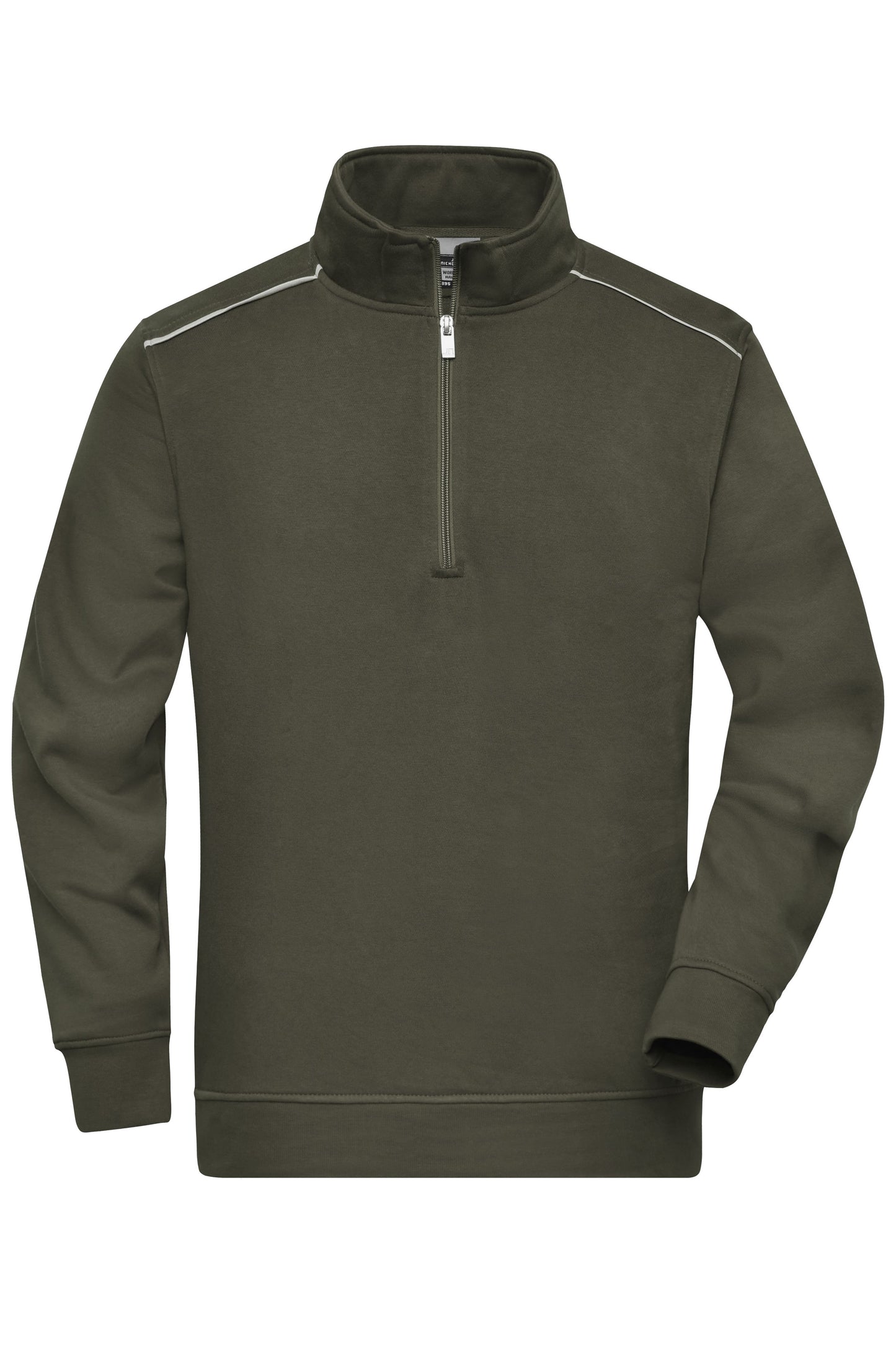 JN895 - Workwear Half-Zip Sweat - SOLID - in olive Größe XS von Daiber
