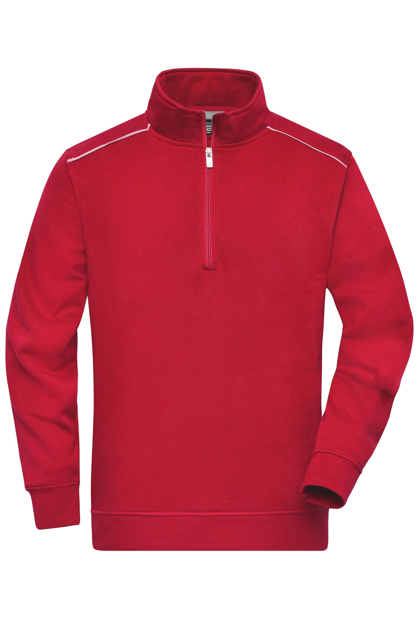 JN895 - Workwear Half-Zip Sweat - SOLID - in red Größe XS von Daiber