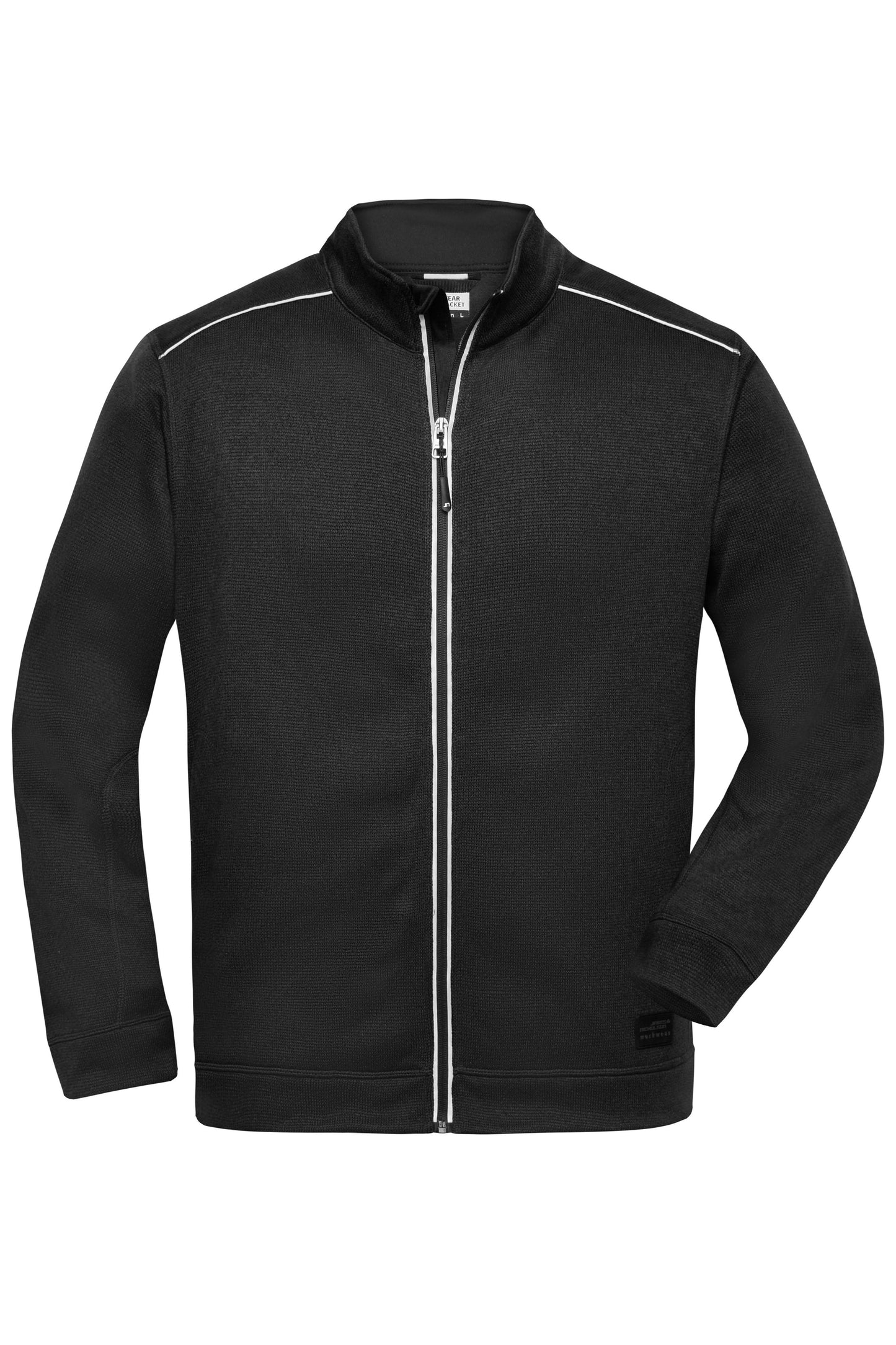 JN898 - Men's Knitted Workwear Fleece Jacket - SOLID - in black/black Größe XS von Daiber