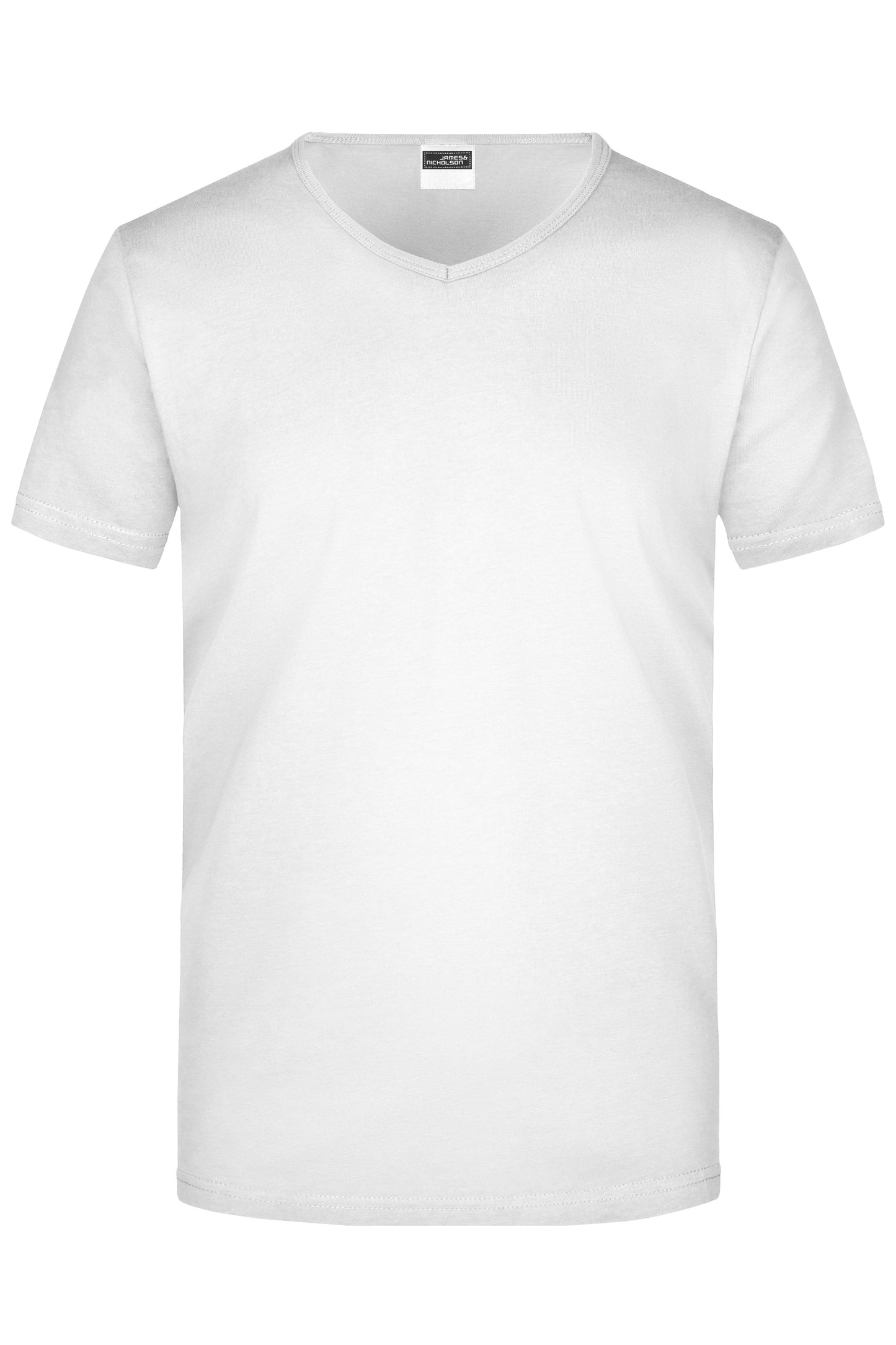 JN912 - Men's Slim Fit V-T in white Größe S von Daiber