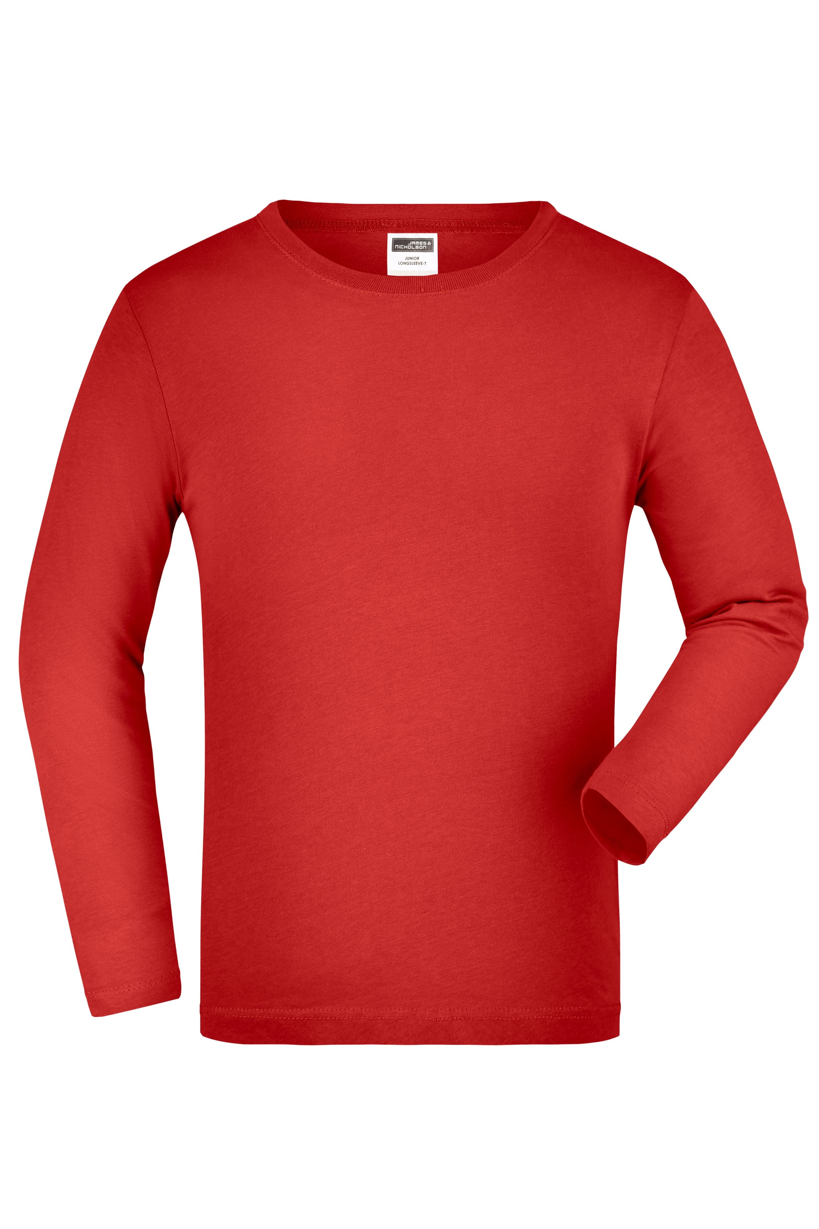 JN913K - Junior Shirt Long-Sleeved Medium in red Größe XS von Daiber