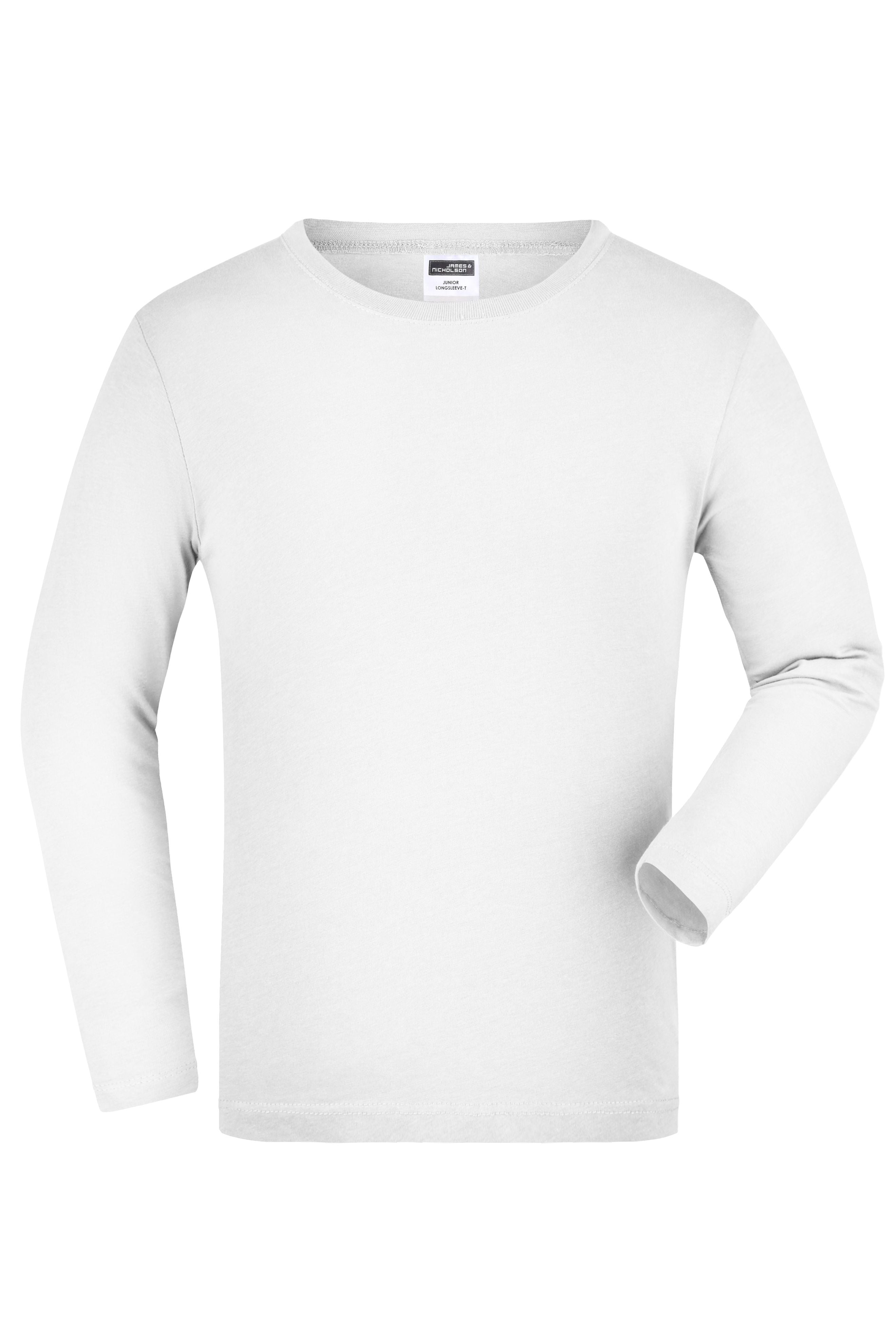 JN913K - Junior Shirt Long-Sleeved Medium in white Größe XS von Daiber
