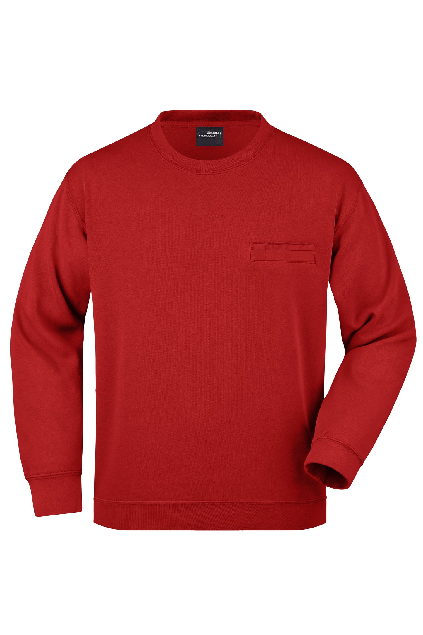 JN924 - Men's Round Sweat Pocket in red Größe S von Daiber