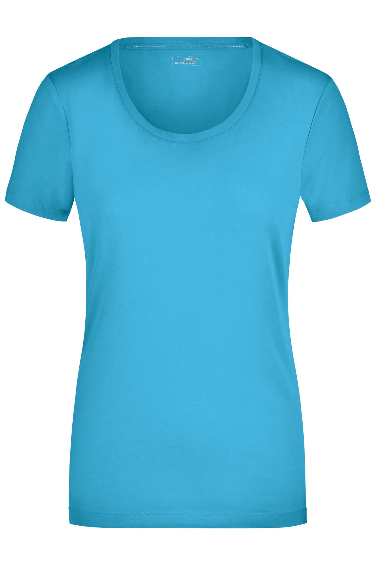 JN926 - Ladies' Stretch Round-T in turquoise Größe S von Daiber