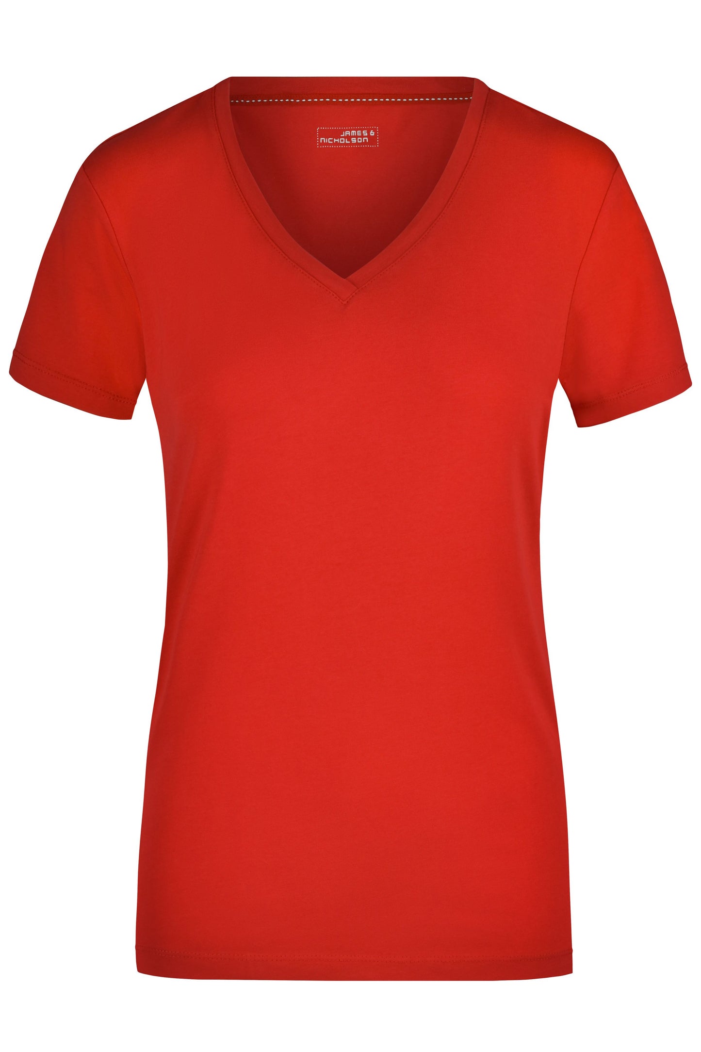 JN928 - Ladies' Stretch V-T in red Größe S von Daiber