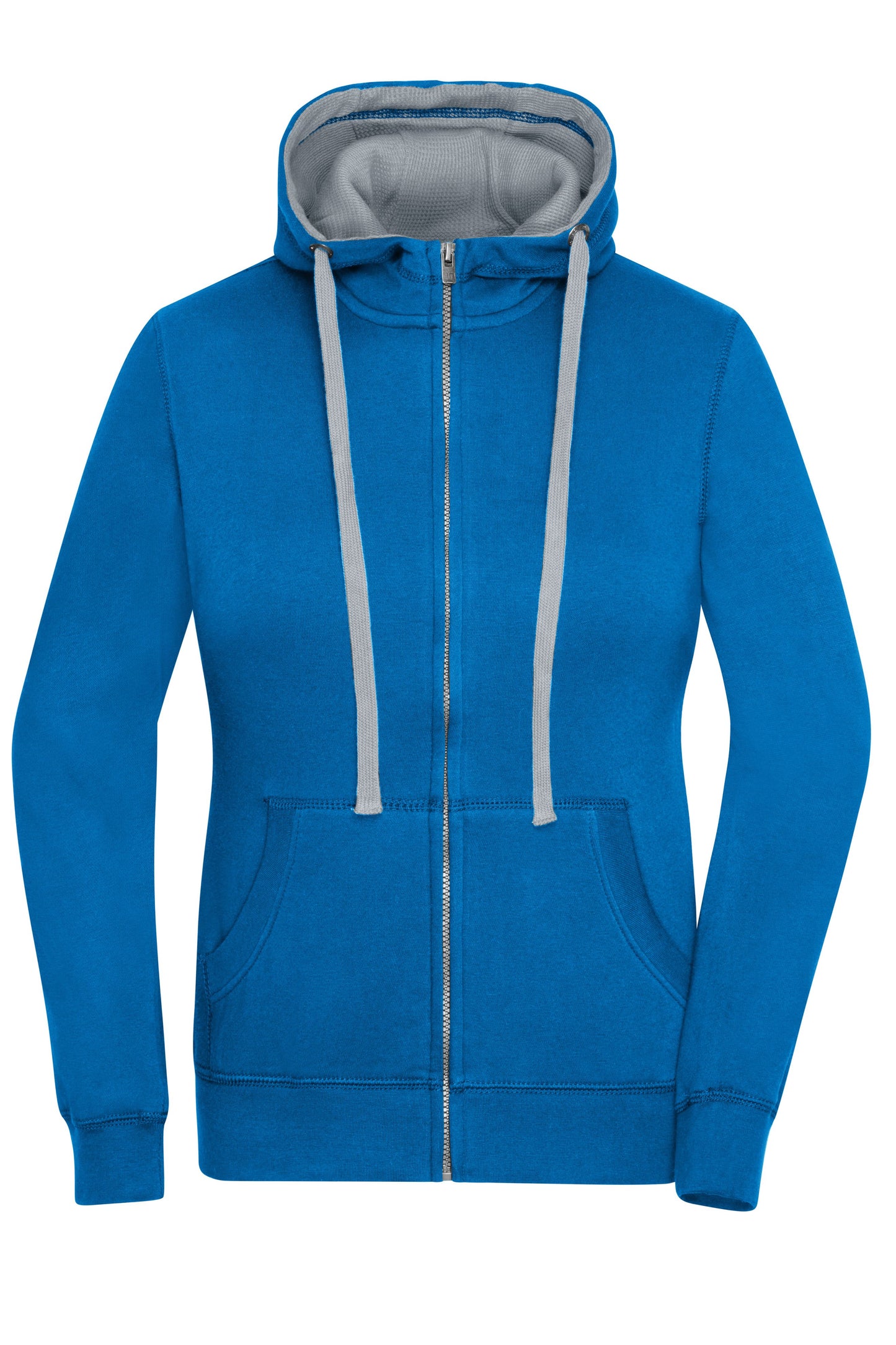 JN962 - Ladies' Lifestyle Zip-Hoody in cobalt/grey-heather Größe S von Daiber