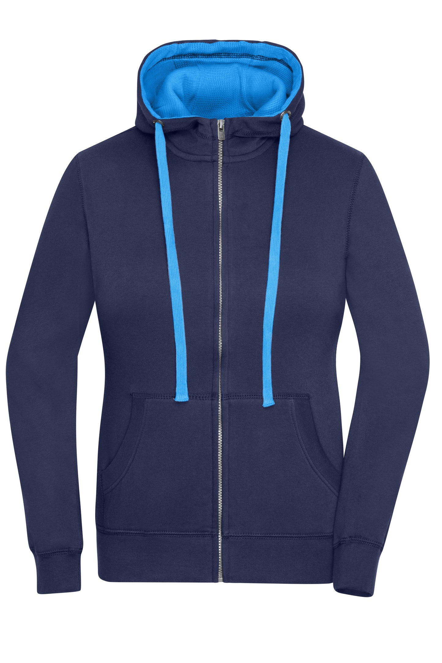 JN962 - Ladies' Lifestyle Zip-Hoody in navy/cobalt Größe S von Daiber