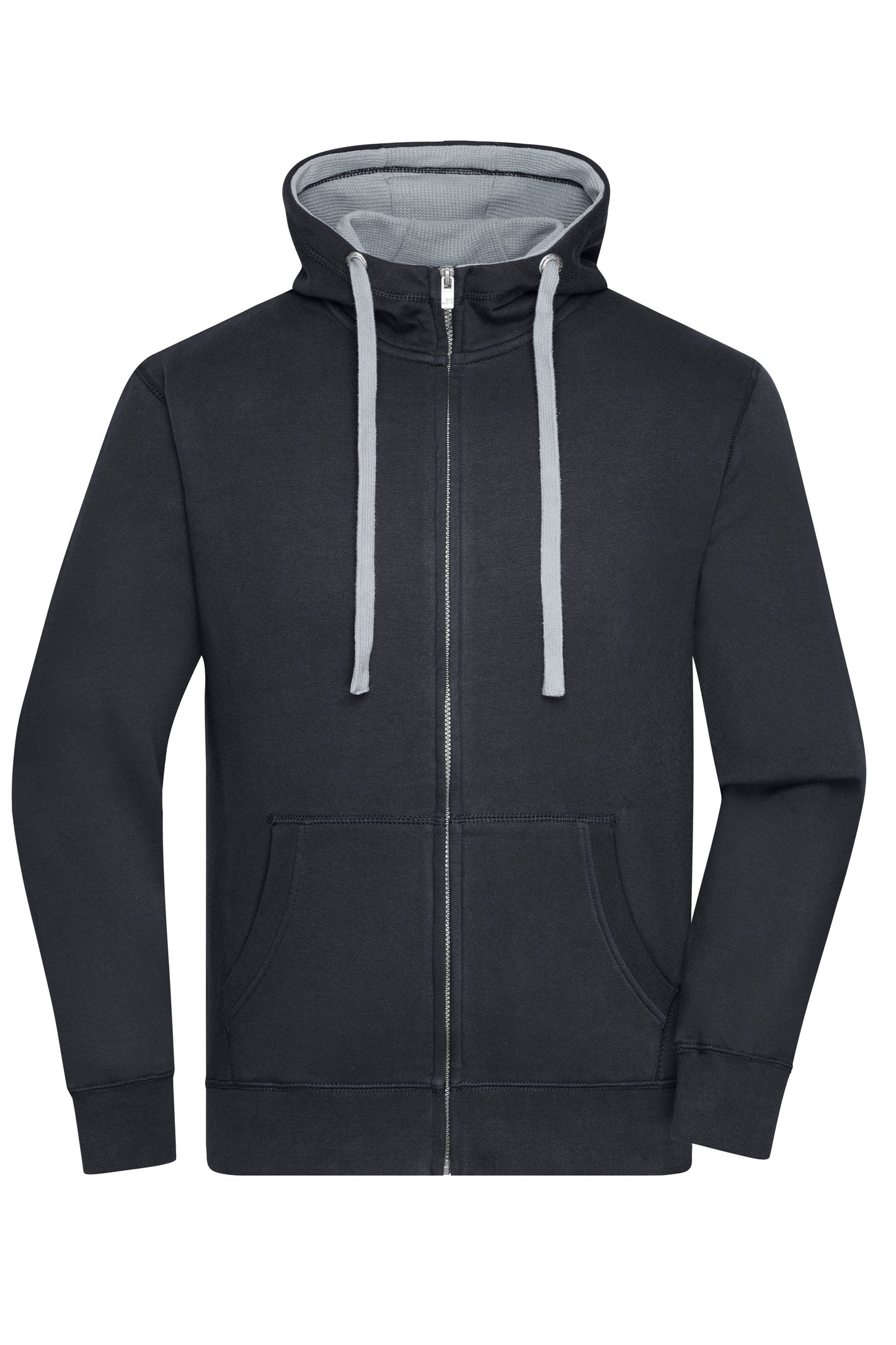 JN963 - Men's Lifestyle Zip-Hoody in black/grey-heather Größe S von Daiber