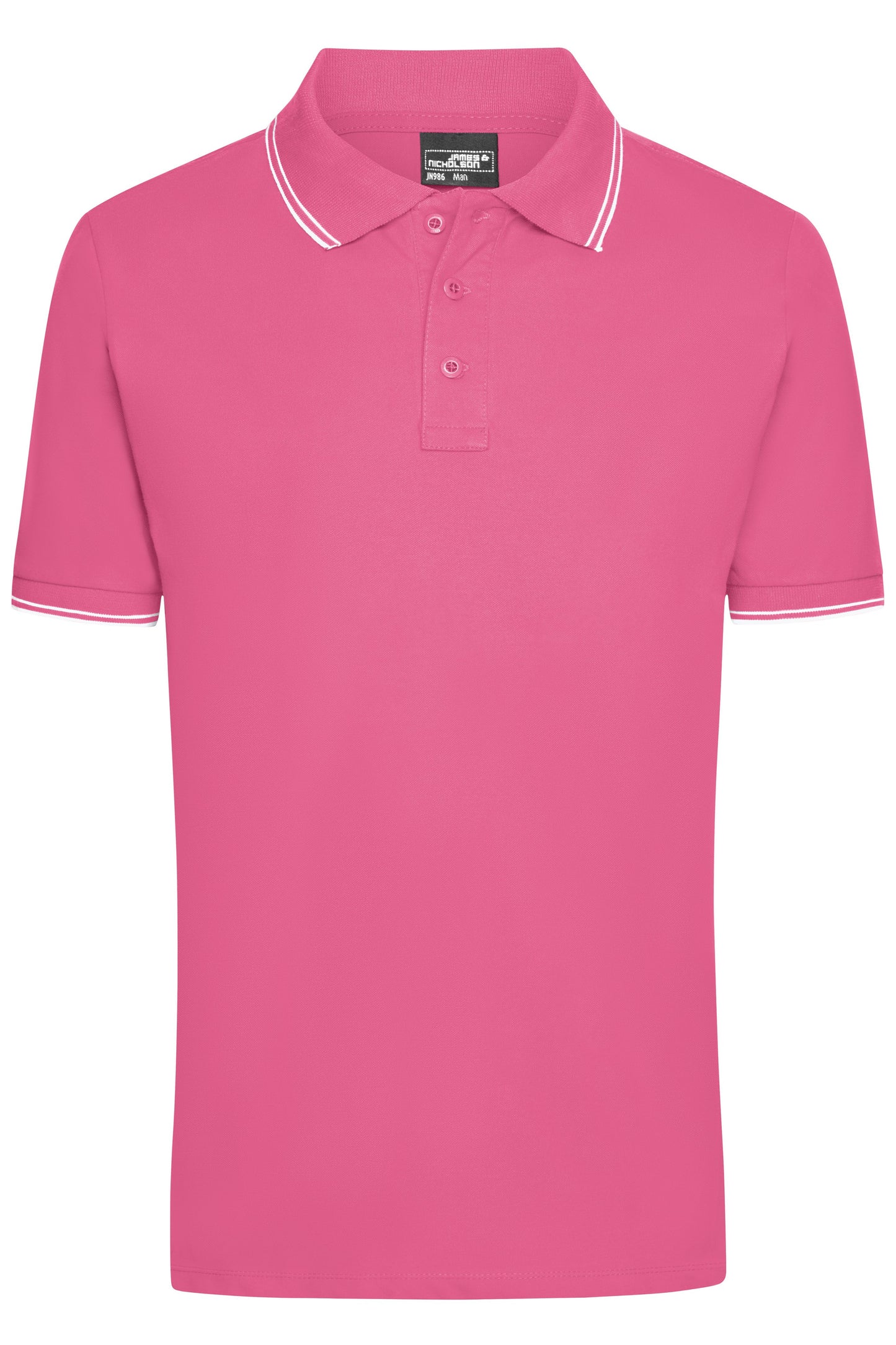 JN986 - Men's Polo in pink/white Größe S von Daiber