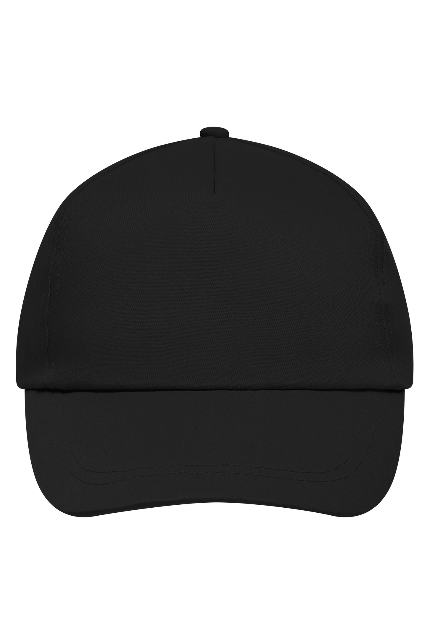 MB001 - 5 Panel Promo Cap Lightly Laminated in black Größe one size von Daiber