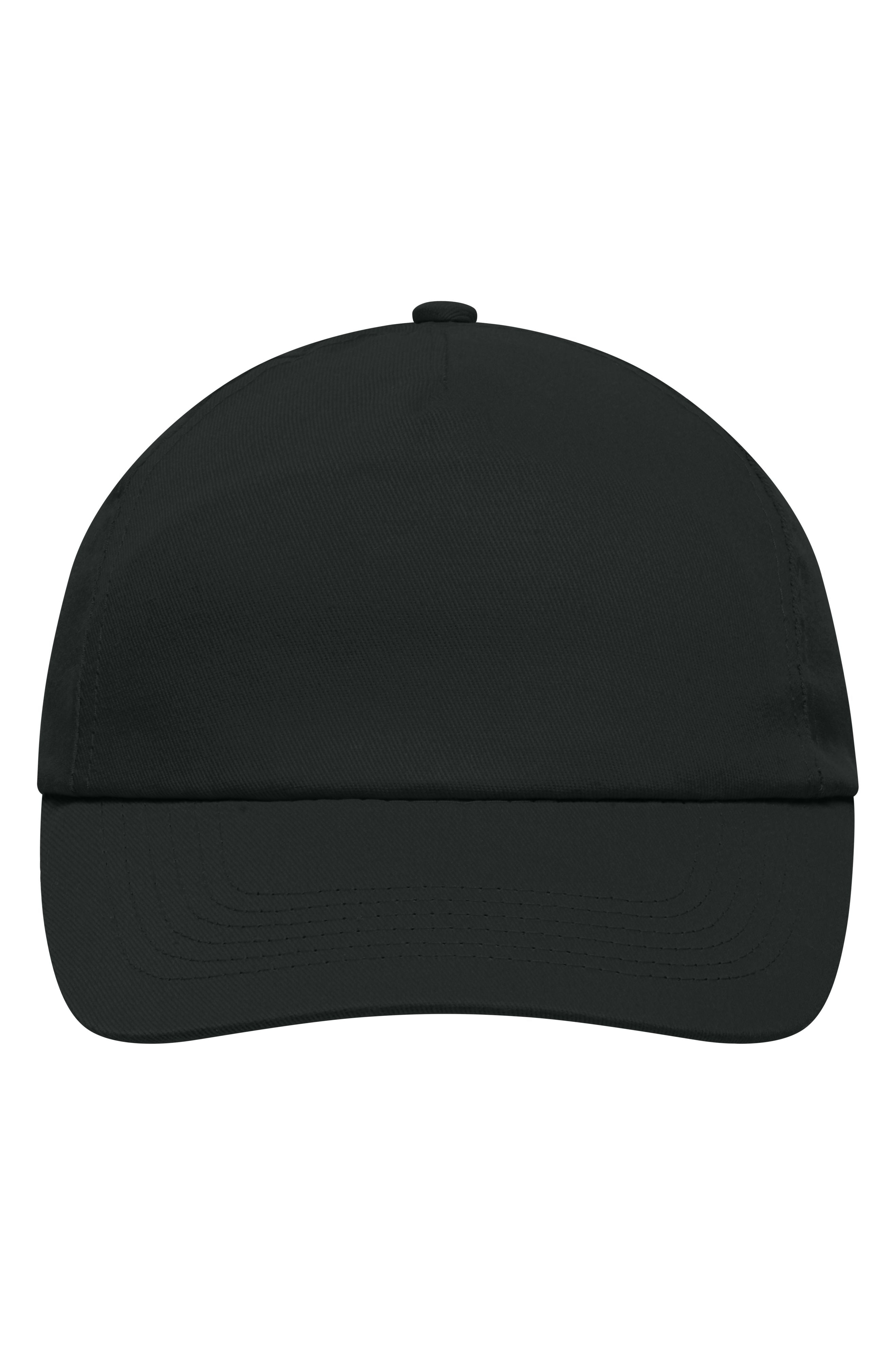MB002 - 5 Panel Promo Cap Laminated in black Größe one size von Daiber