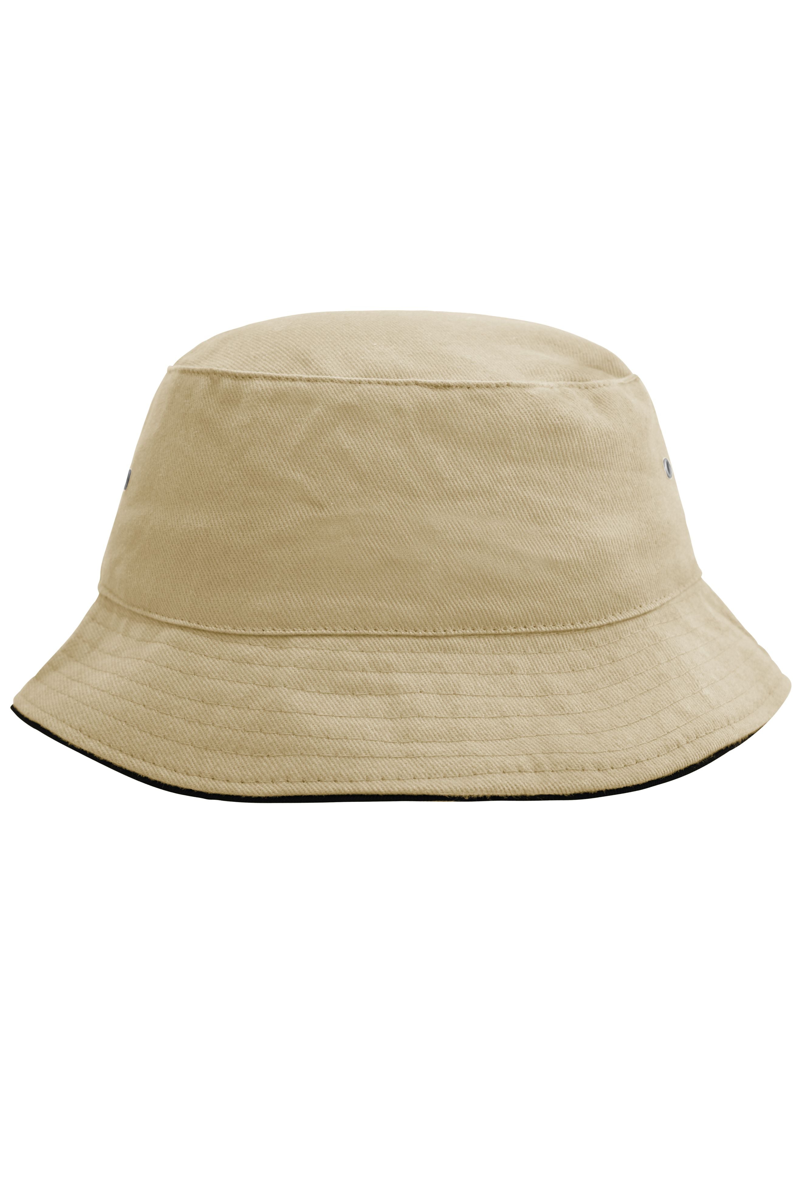 MB012 - Fisherman Piping Hat in khaki/black Größe S/M von Daiber