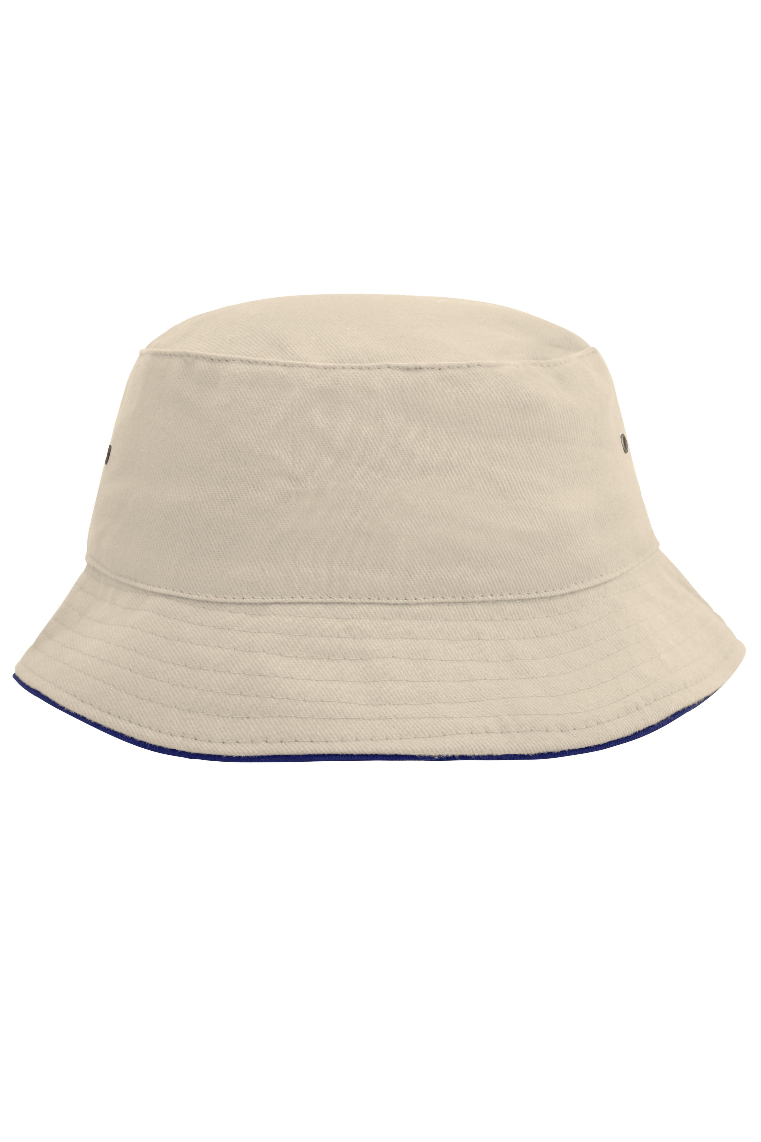 MB012 - Fisherman Piping Hat in natural/navy Größe S/M von Daiber