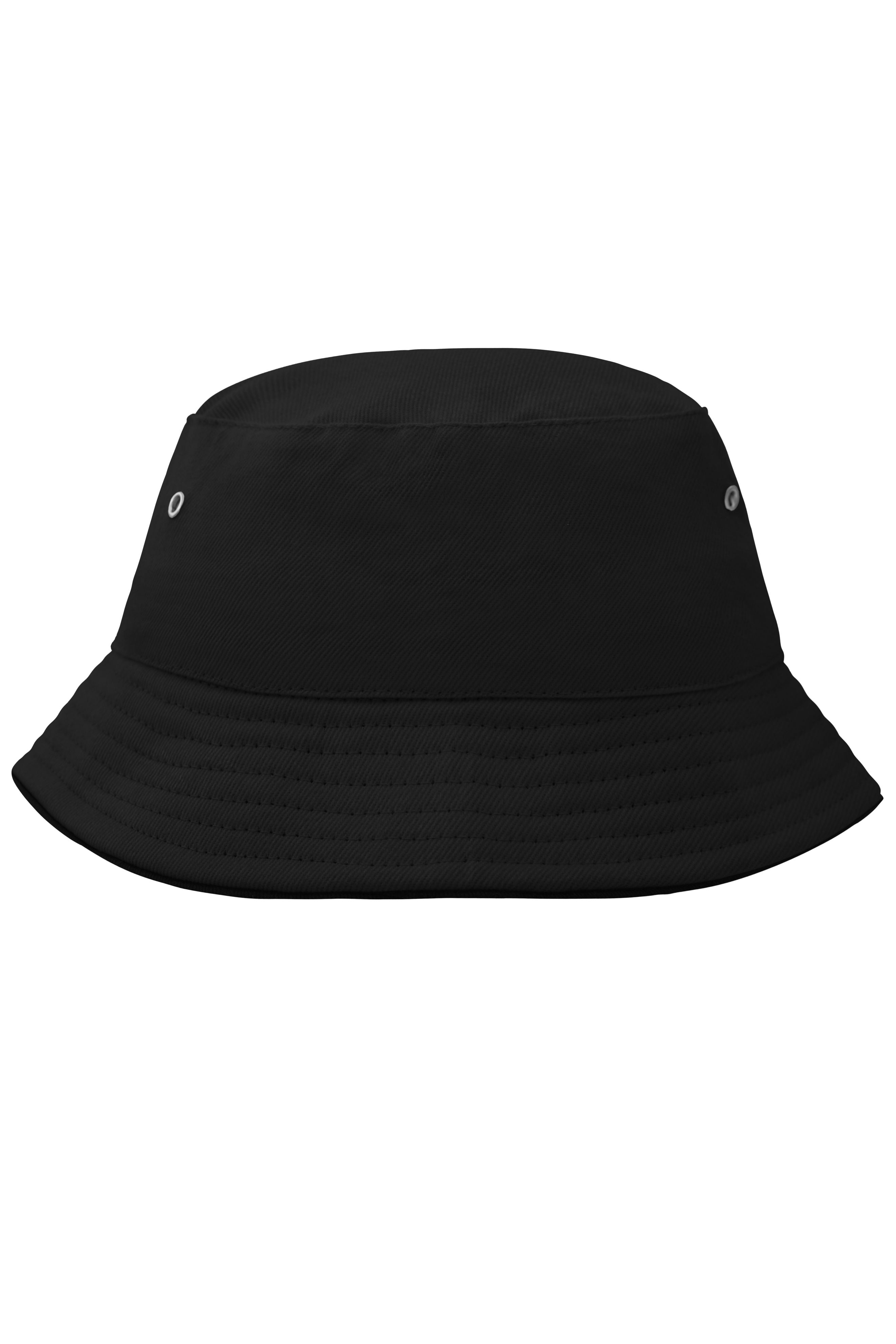 MB013 - Fisherman Piping Hat for Kids in black/black Größe one size von Daiber