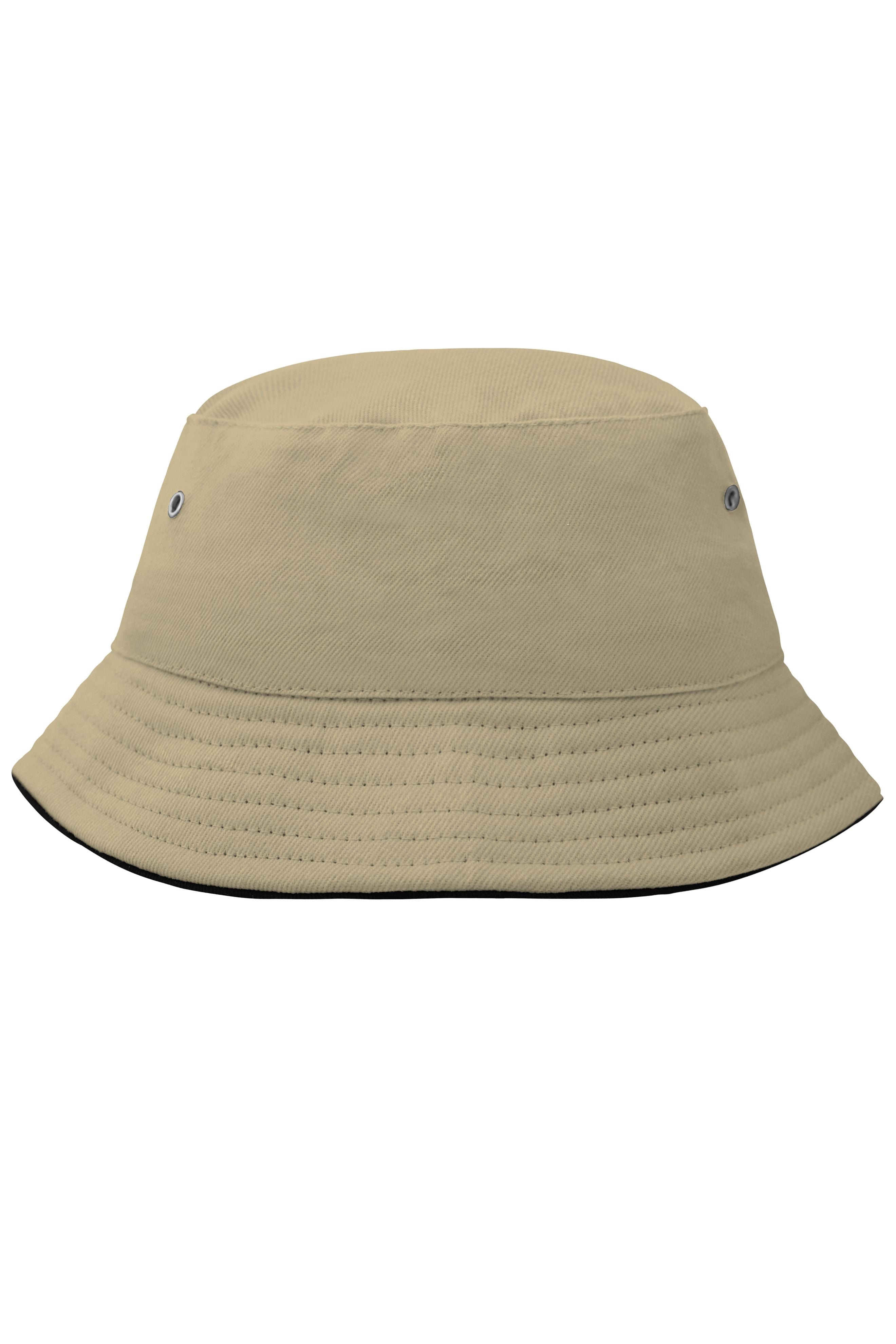 MB013 - Fisherman Piping Hat for Kids in khaki/black Größe one size von Daiber