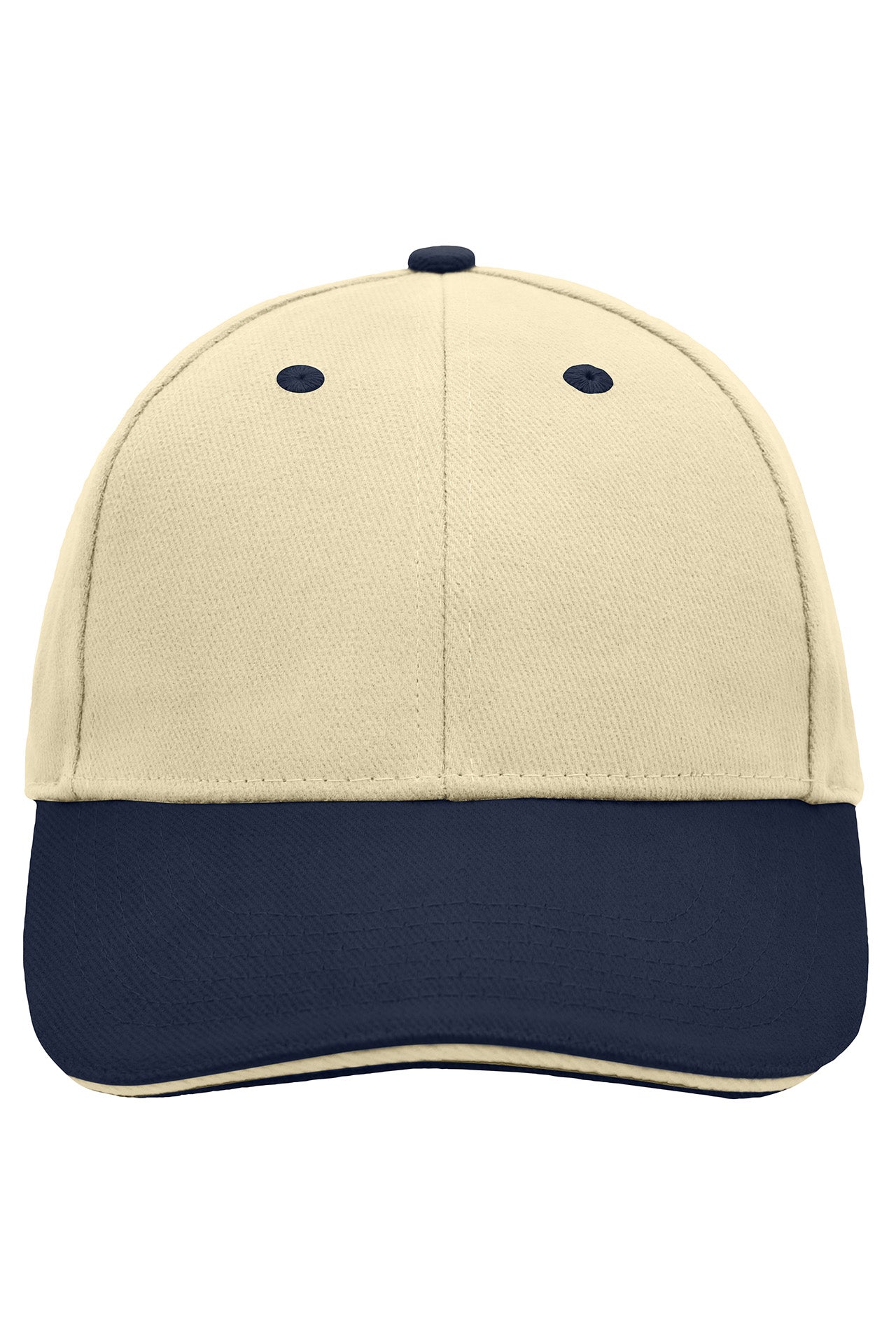 MB024 - 6 Panel Sandwich Cap in beige/navy/beige Größe one size von Daiber