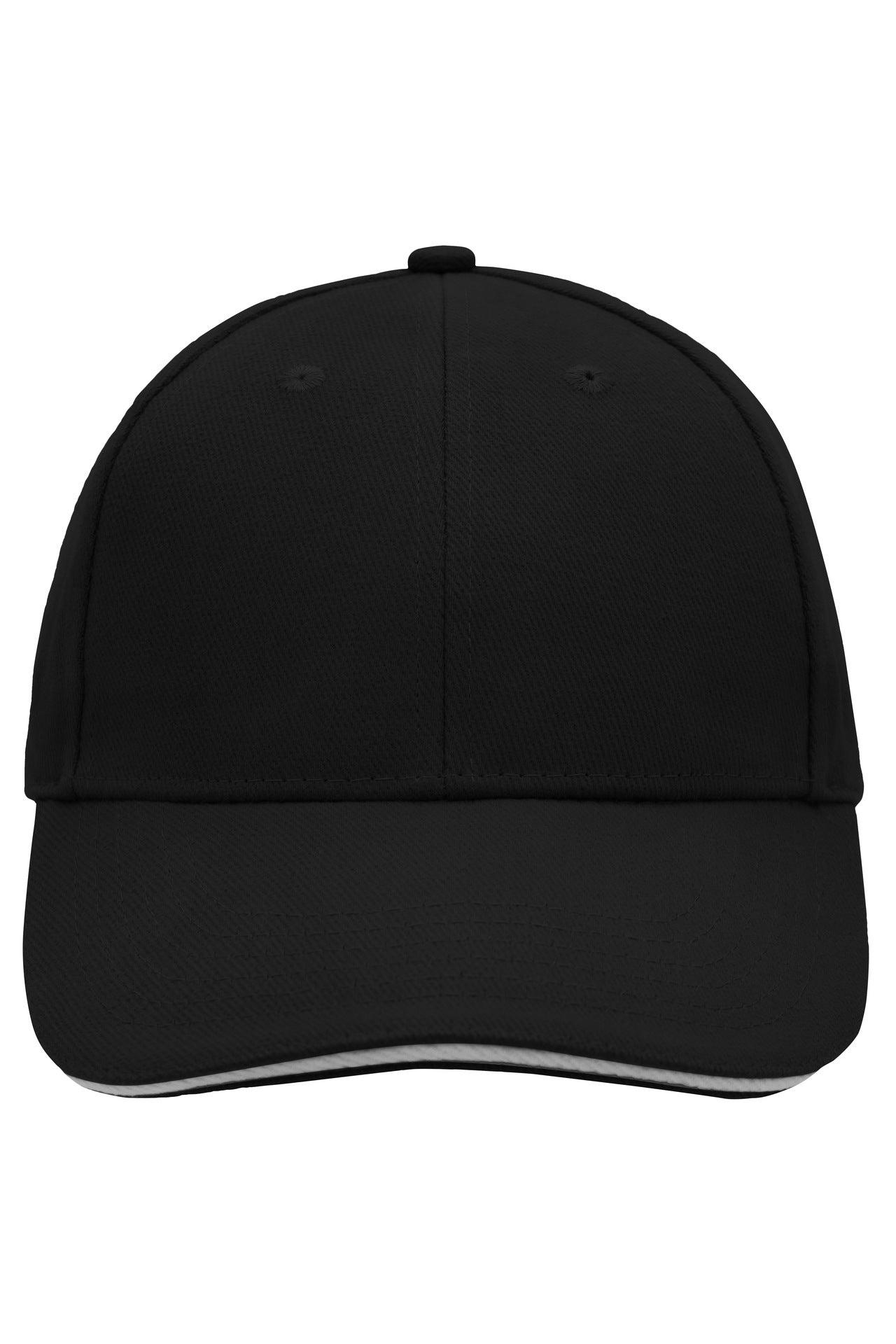 MB024 - 6 Panel Sandwich Cap in black/light-grey Größe one size von Daiber