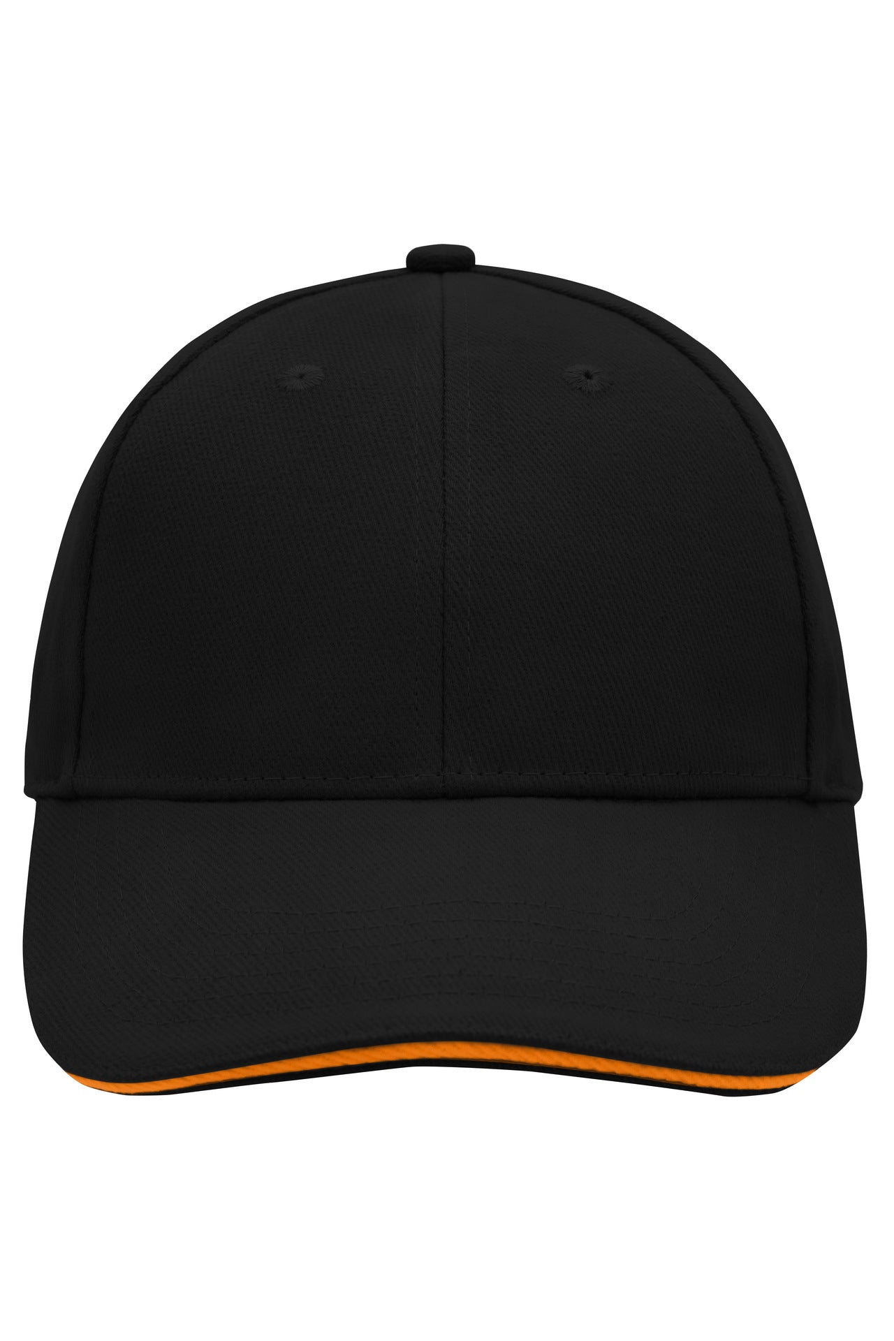 MB024 - 6 Panel Sandwich Cap in black/orange Größe one size von Daiber
