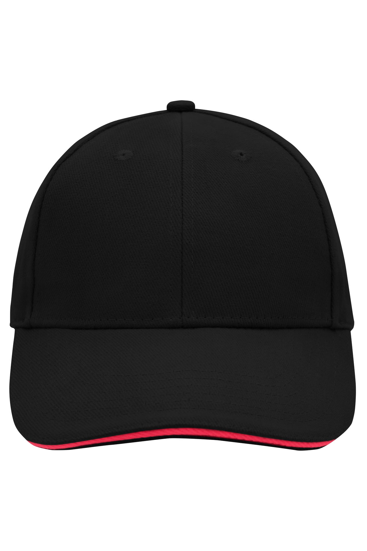 MB024 - 6 Panel Sandwich Cap in black/red Größe one size von Daiber