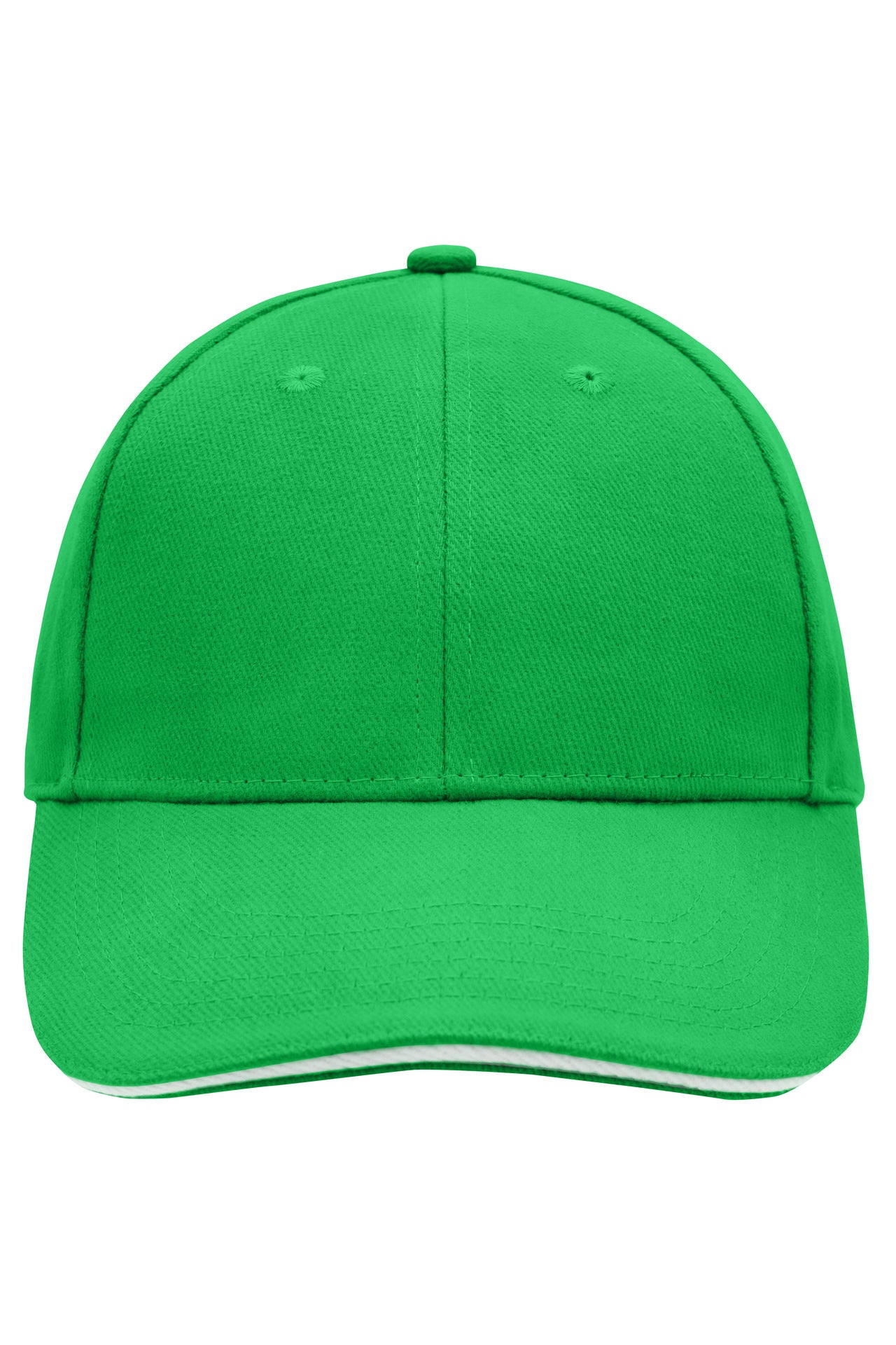 MB024 - 6 Panel Sandwich Cap in fern-green/white Größe one size von Daiber
