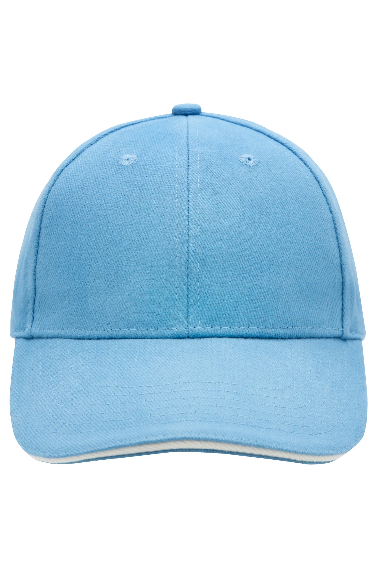 MB024 - 6 Panel Sandwich Cap in light-blue/white Größe one size von Daiber