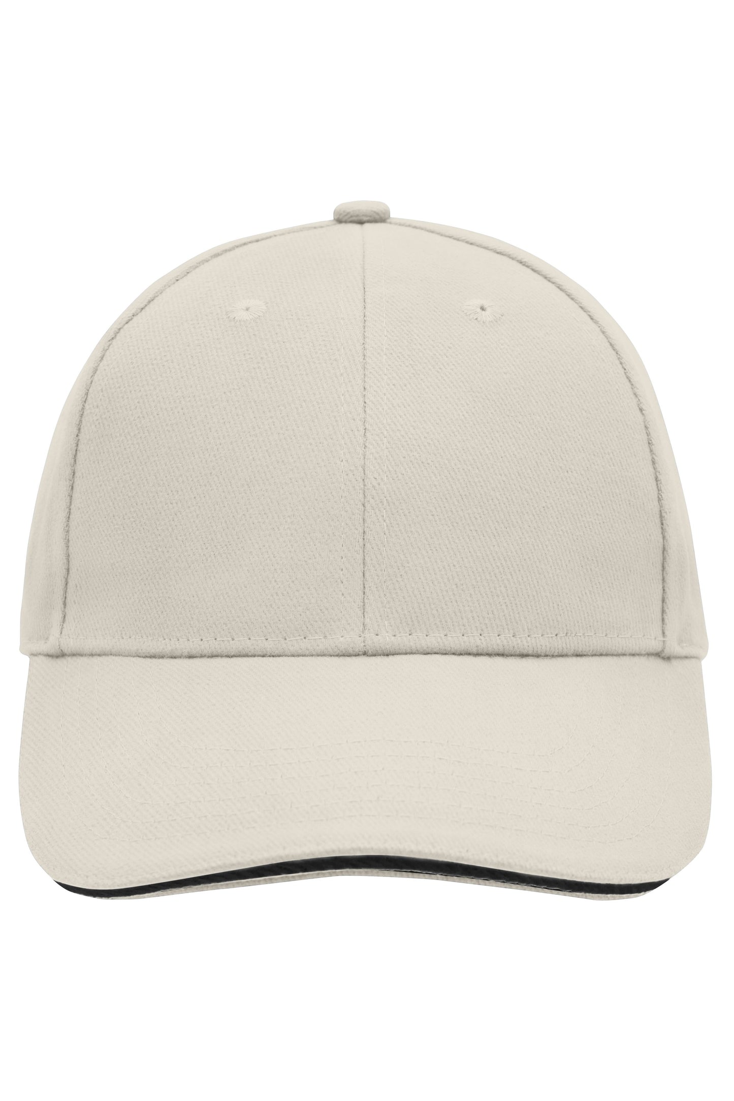 MB024 - 6 Panel Sandwich Cap in light-grey/black Größe one size von Daiber