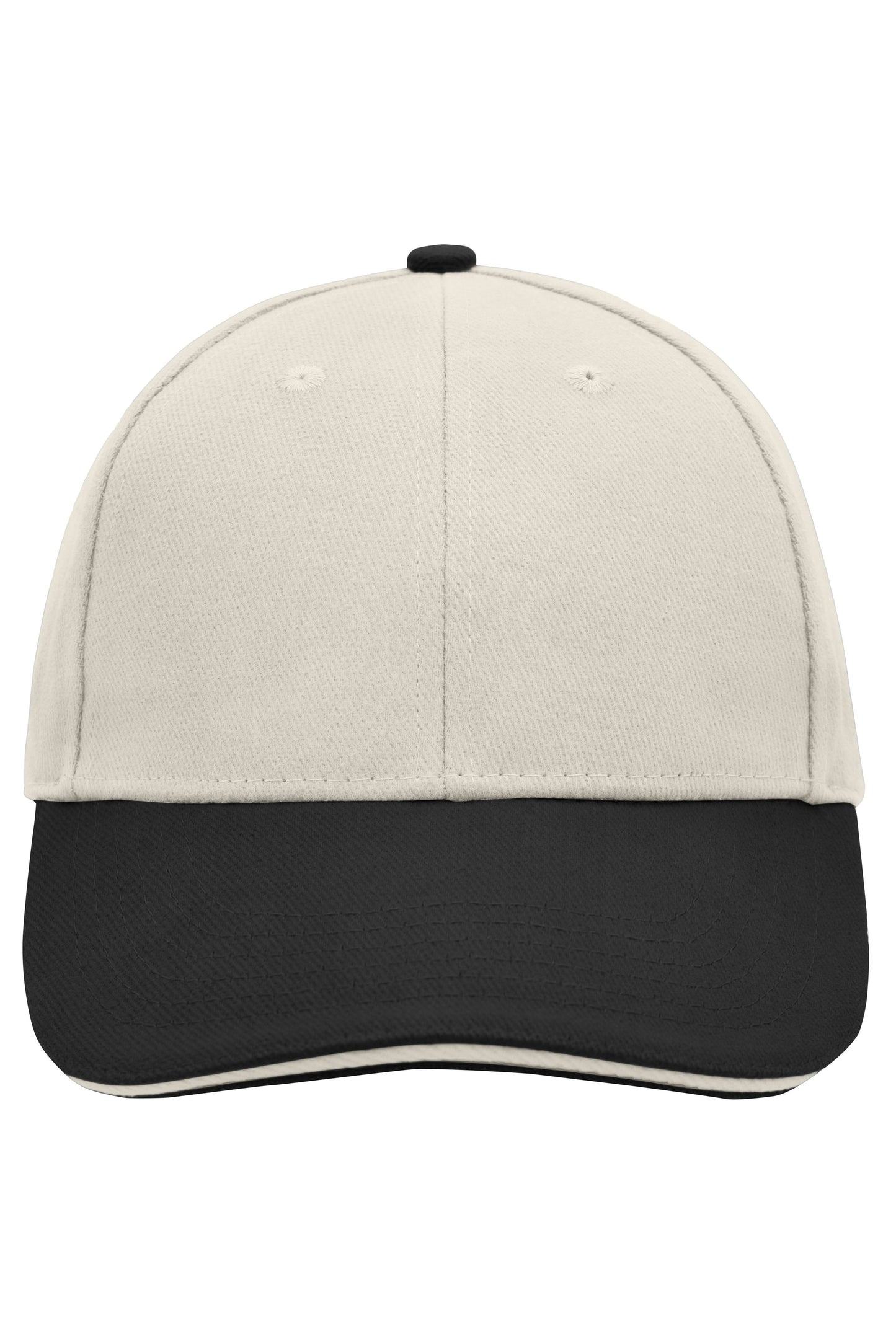 MB024 - 6 Panel Sandwich Cap in light-grey/black/light-grey Größe one size von Daiber